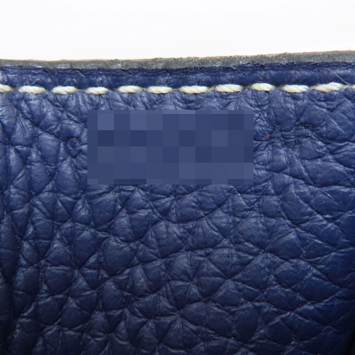 HERMES Shoulder Bag Taurillon Clemence Navy Arzan 31 Navy Gold Metal Women Used