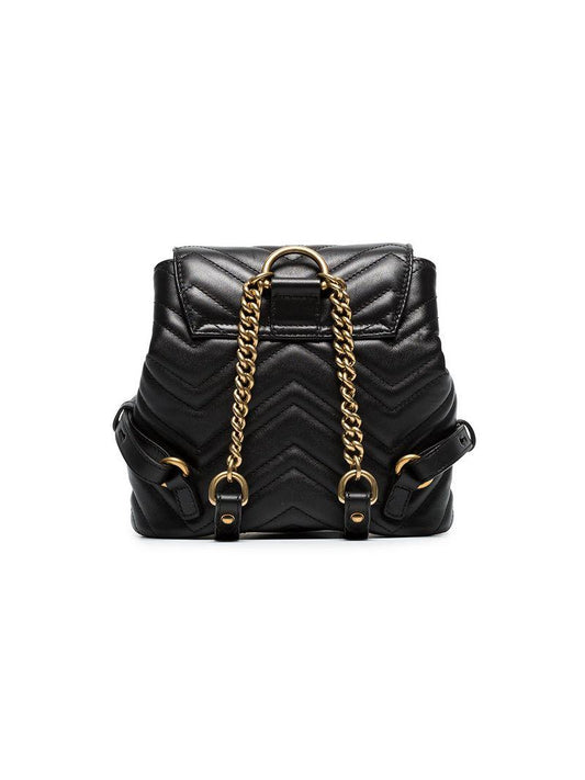 Gucci Marmont Quilted Leather Backpack in Black