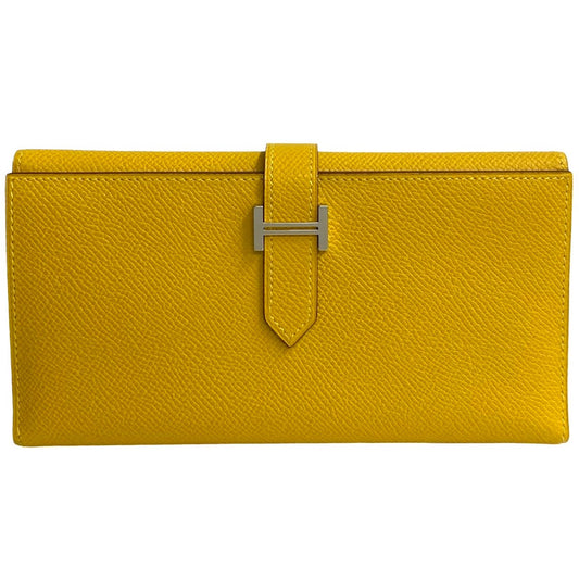 HERMES Bifold Wallet Epsom yellow Behan Dupri