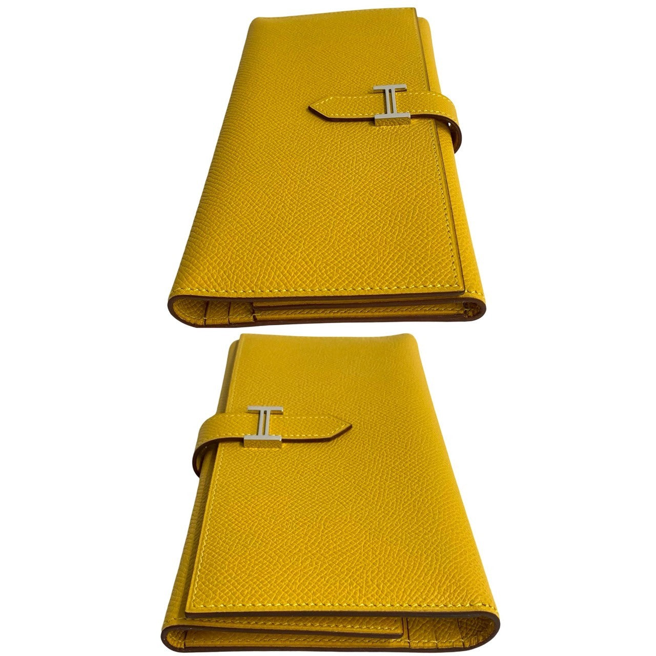 HERMES Bifold Wallet Epsom yellow Behan Dupri