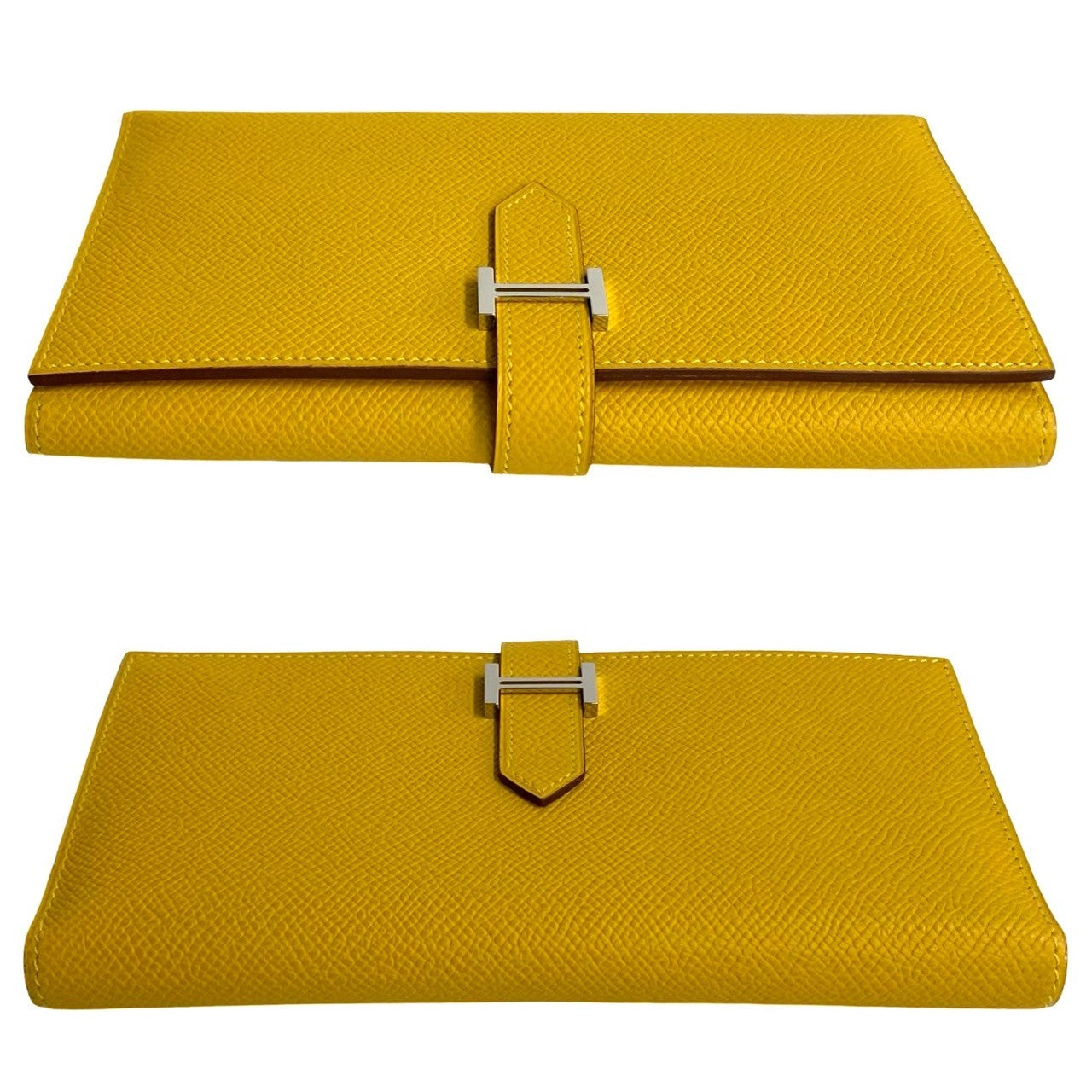 HERMES Bifold Wallet Epsom yellow Behan Dupri