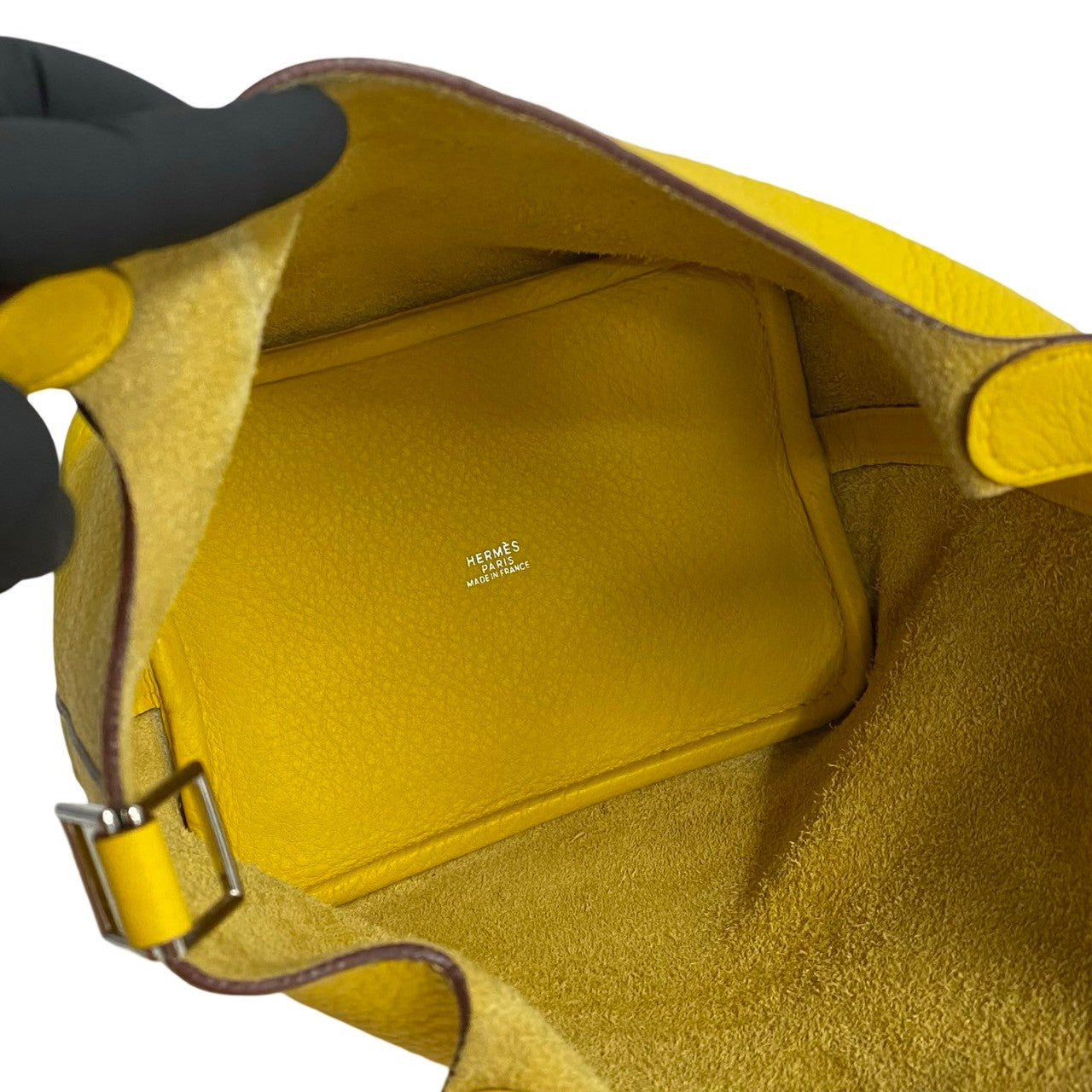 HERMES Handbag Taurillon Clemence yellow Picotan
