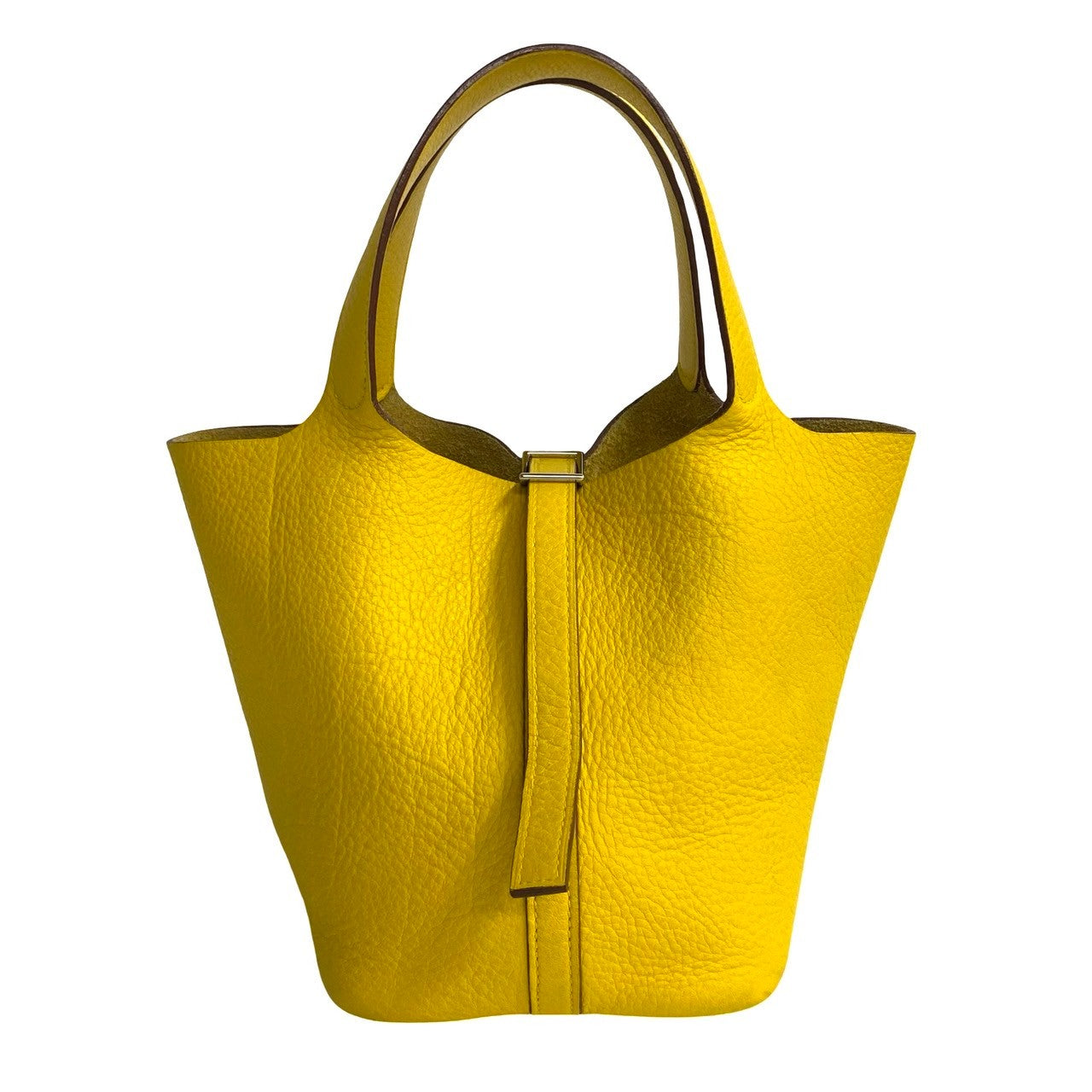 HERMES Handbag Taurillon Clemence yellow Picotan