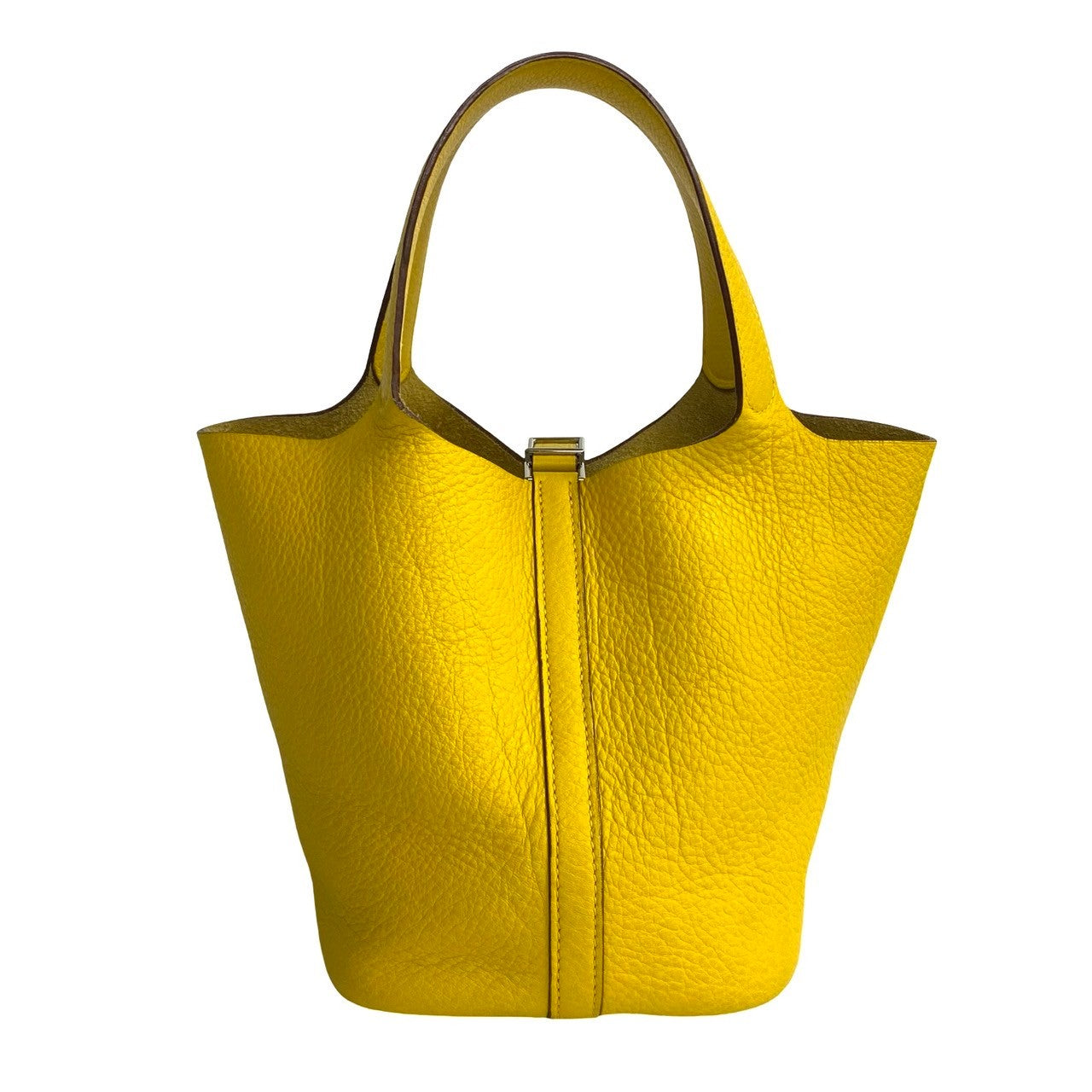 HERMES Handbag Taurillon Clemence yellow Picotan