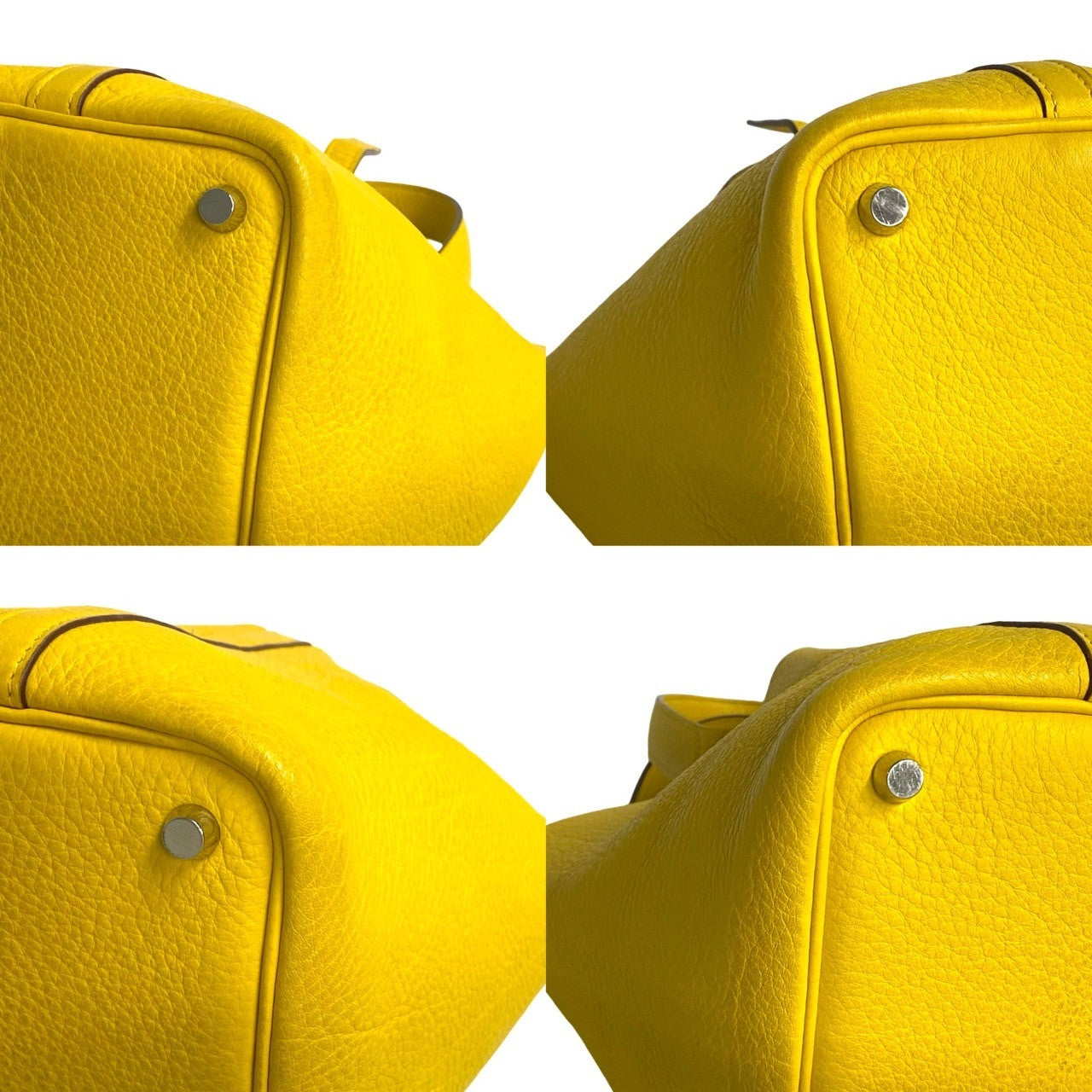 HERMES Handbag Taurillon Clemence yellow Picotan