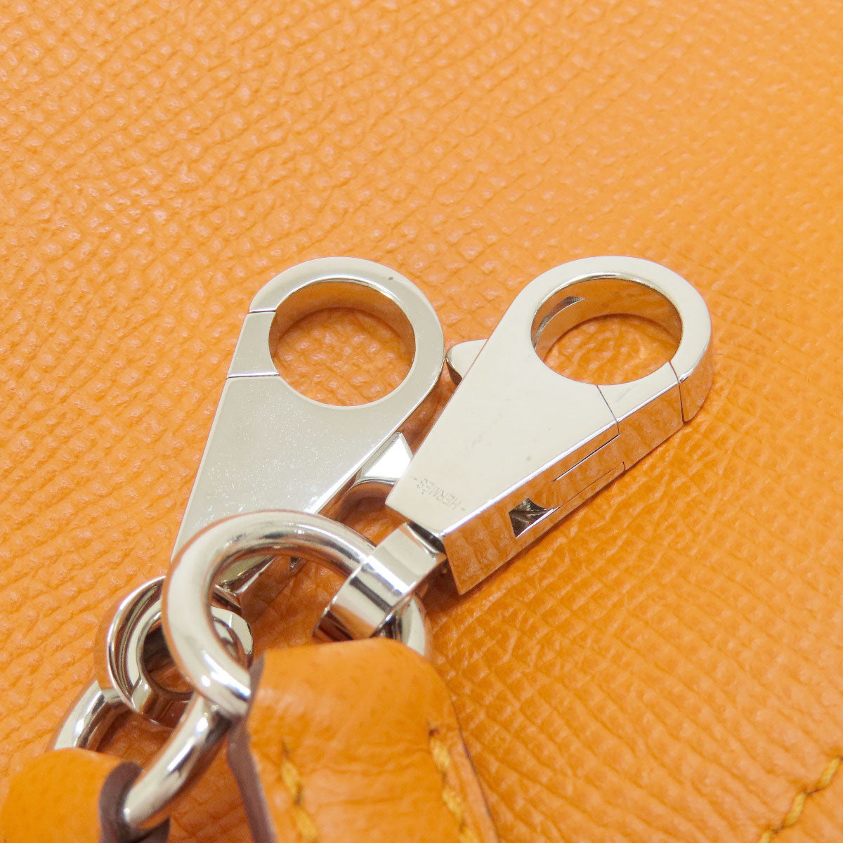 HERMES Handbag Epsom Orange Bolide 27 Apricot SilverMetal Women Used