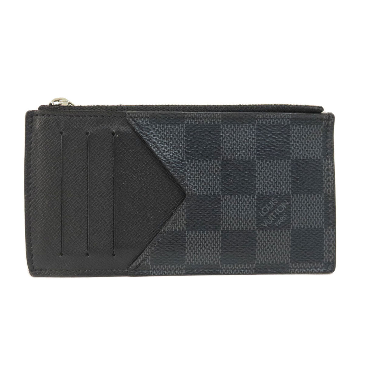 LOUIS VUITTON Coin case N64038 Damier canvas black Coin Card Holder Damier Graphite mens Used