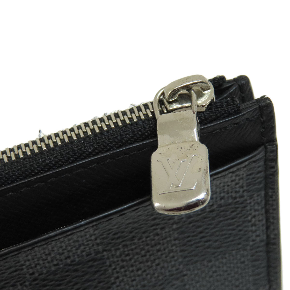 LOUIS VUITTON Coin case N64038 Damier canvas black Coin Card Holder Damier Graphite mens Used