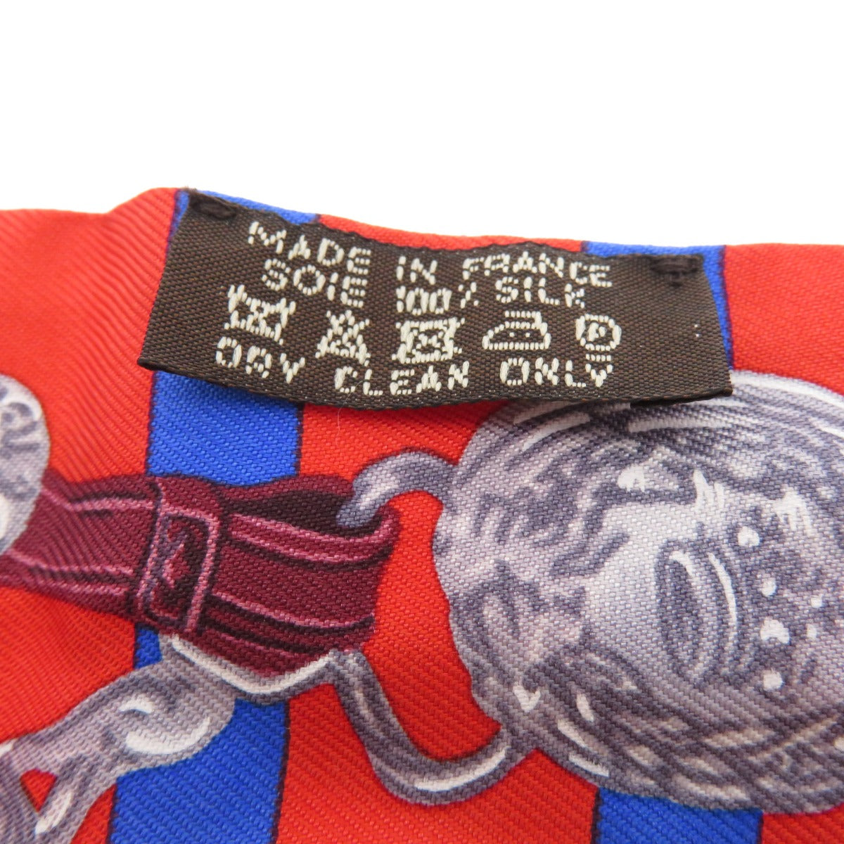 HERMES scarf silk Red Twilly Women Used