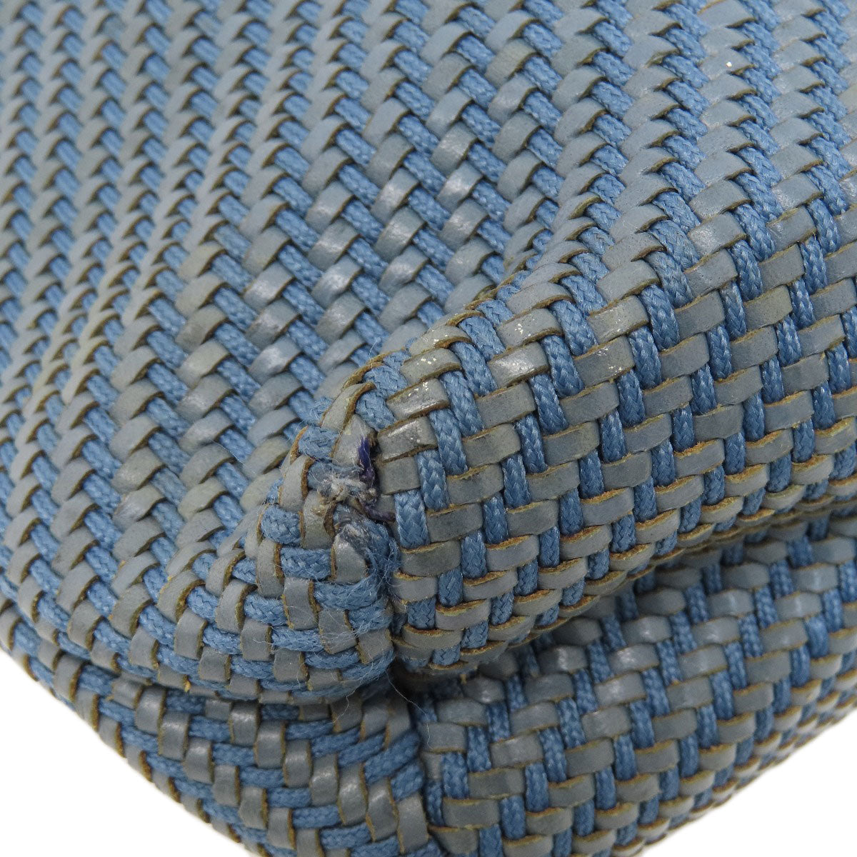 HERMES Handbag Cloth material Navy Amedaba Women Used