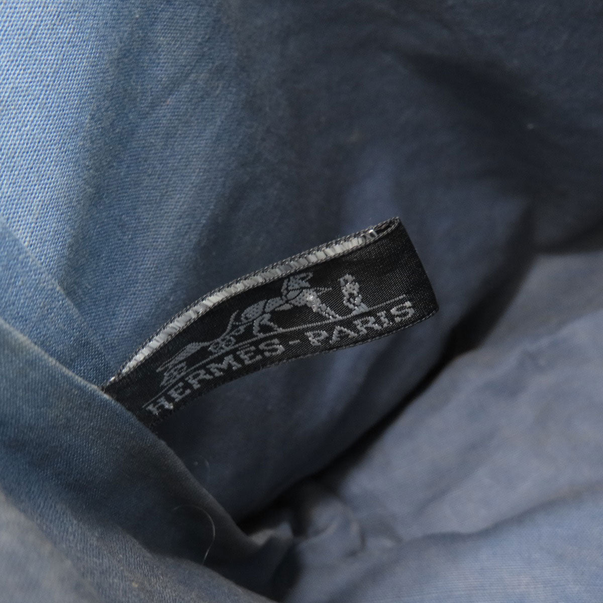 HERMES Handbag Cloth material Navy Amedaba Women Used