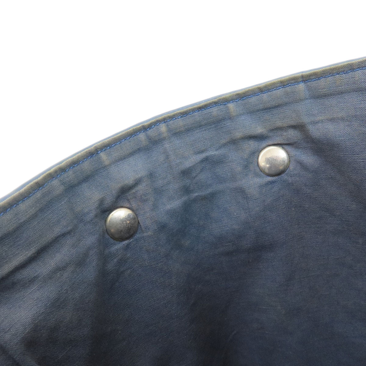 HERMES Handbag Cloth material Navy Amedaba Women Used