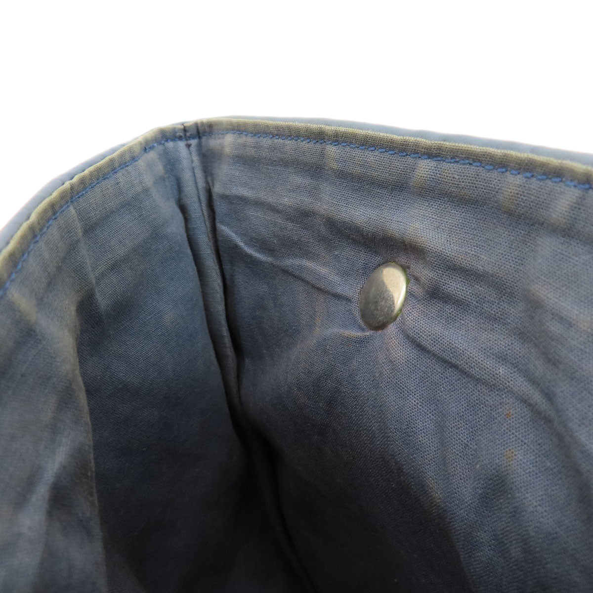 HERMES Handbag Cloth material Navy Amedaba Women Used