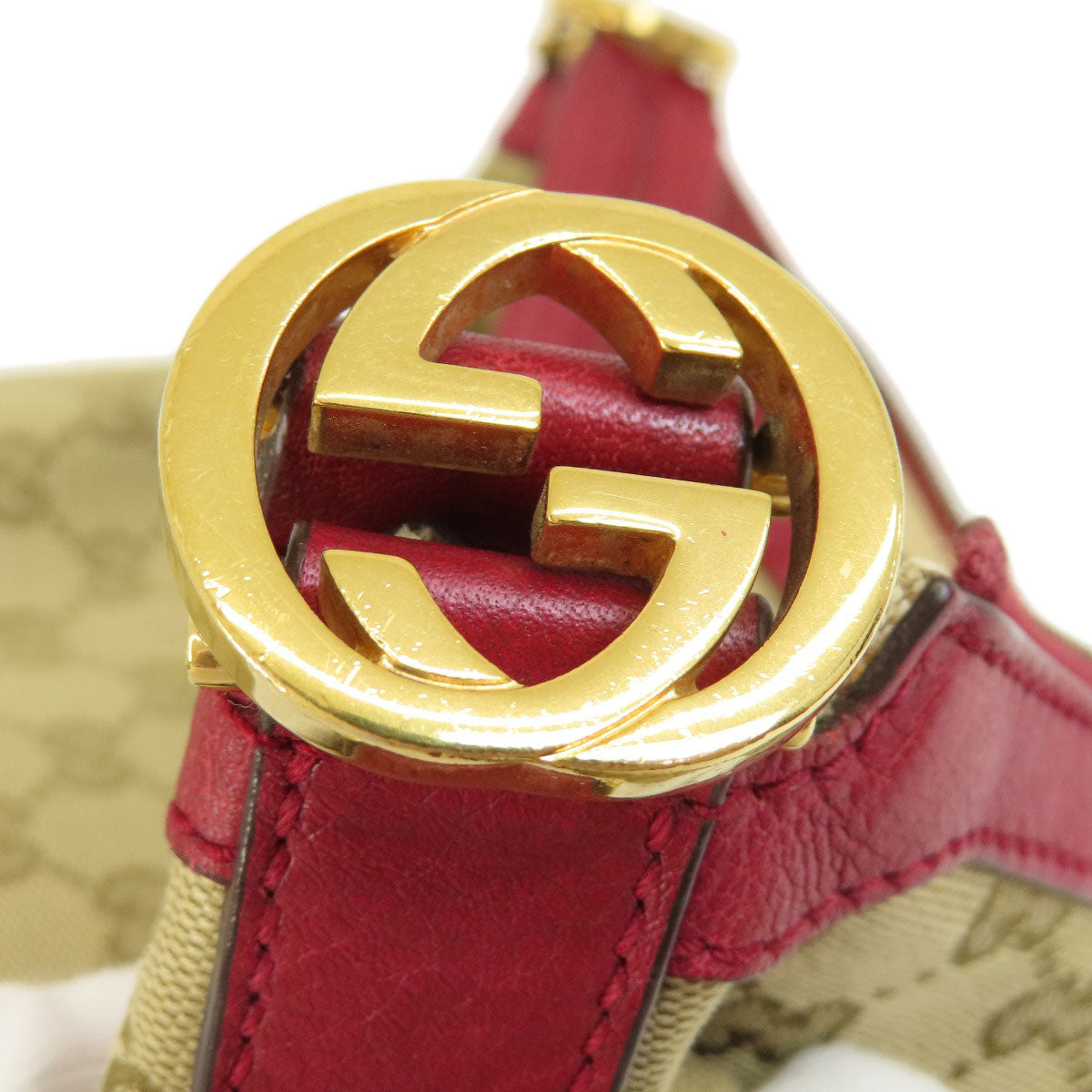 GUCCI Shoulder Bag 326514 canvas Brown GG one belt Women Used