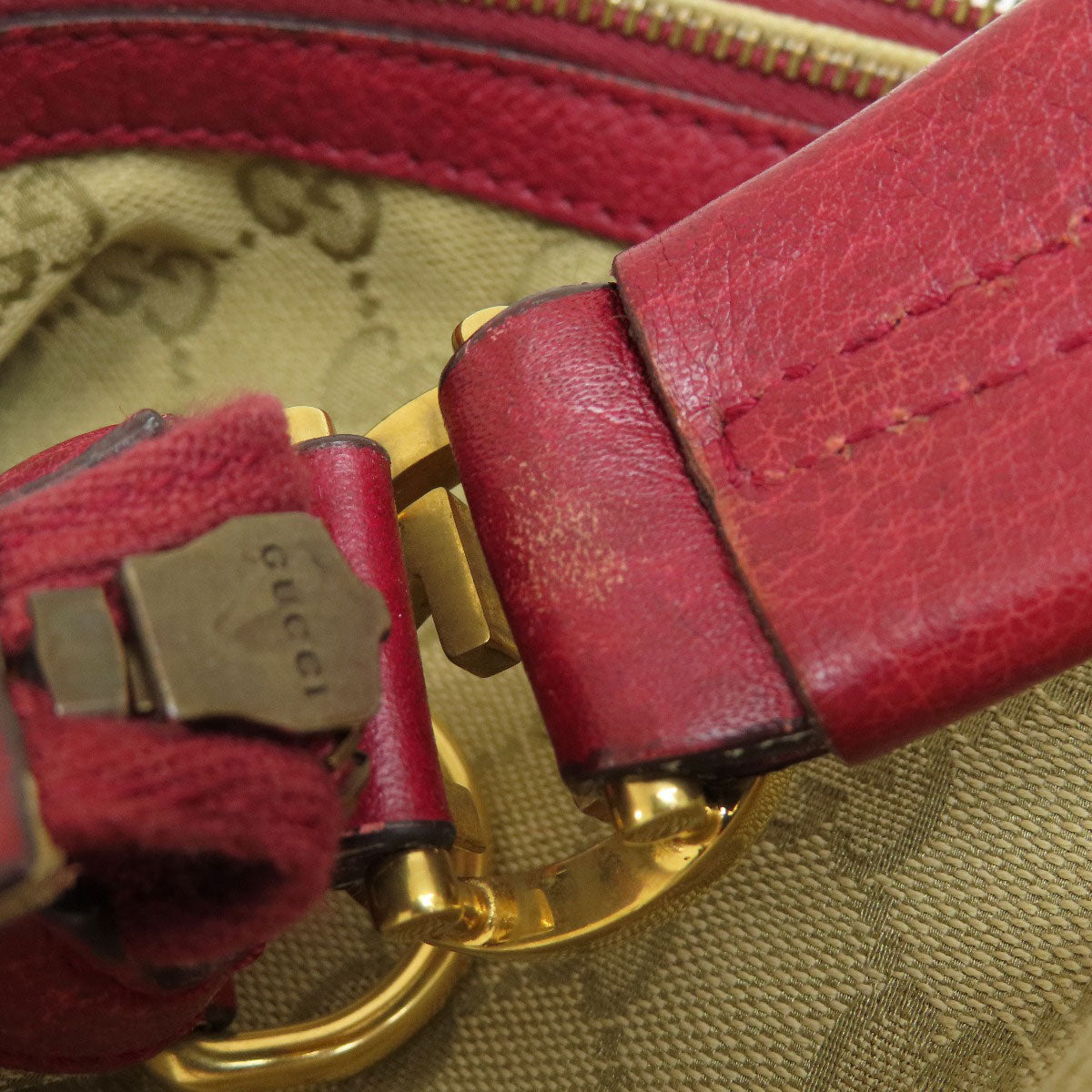 GUCCI Shoulder Bag 326514 canvas Brown GG one belt Women Used