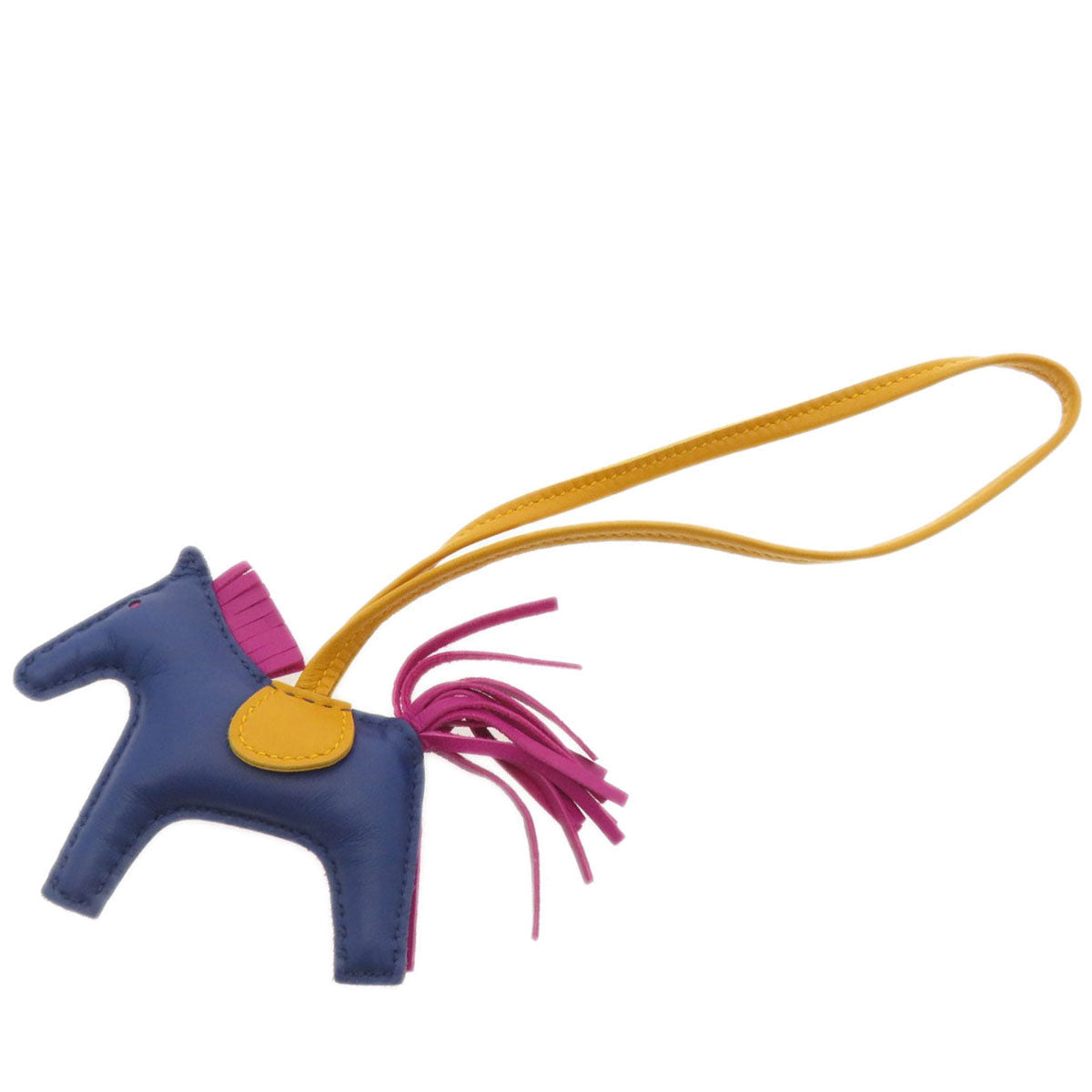 HERMES key ring Anemiro Navy Rodeo Charm PM Women Used