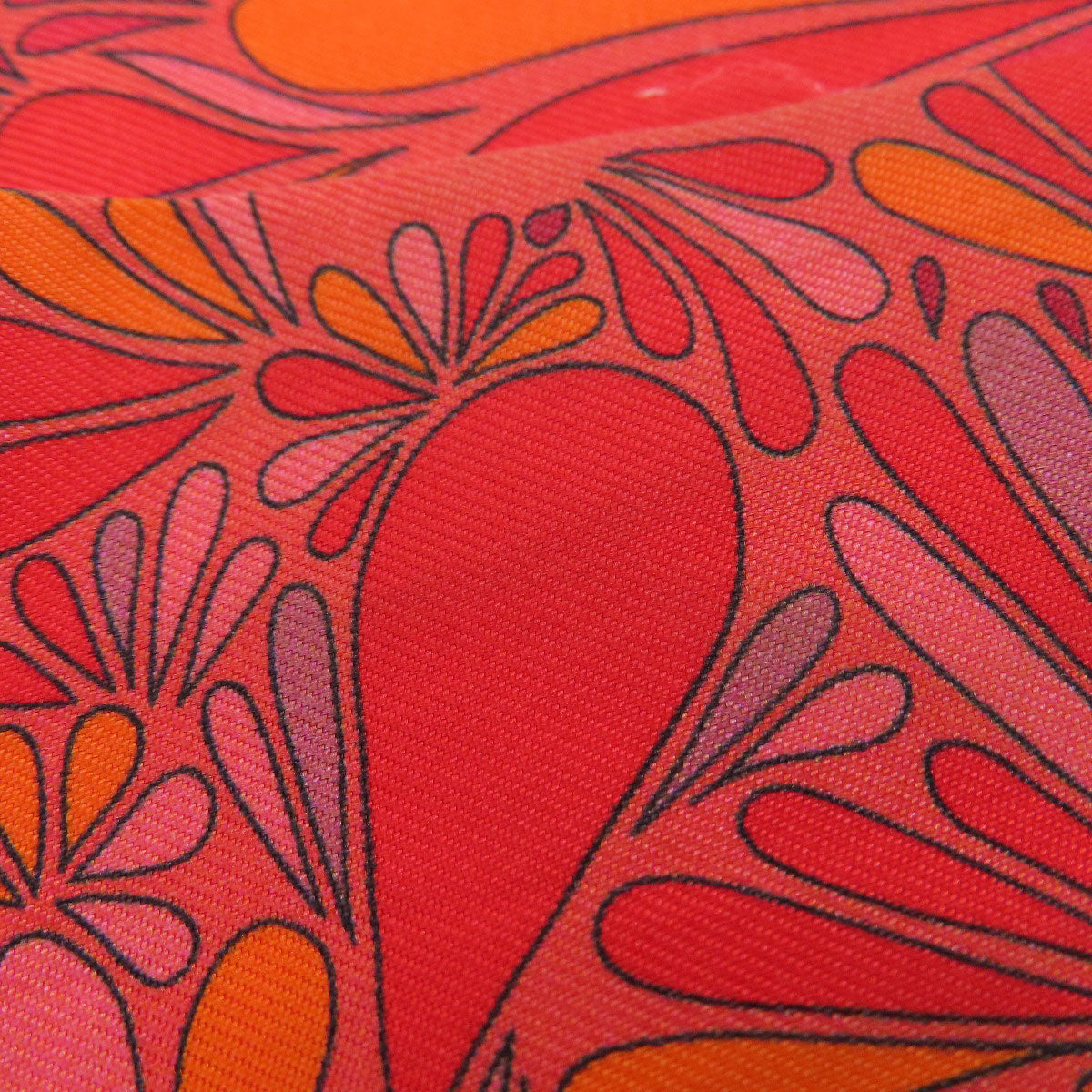 HERMES scarf silk Red Twilly Women Used
