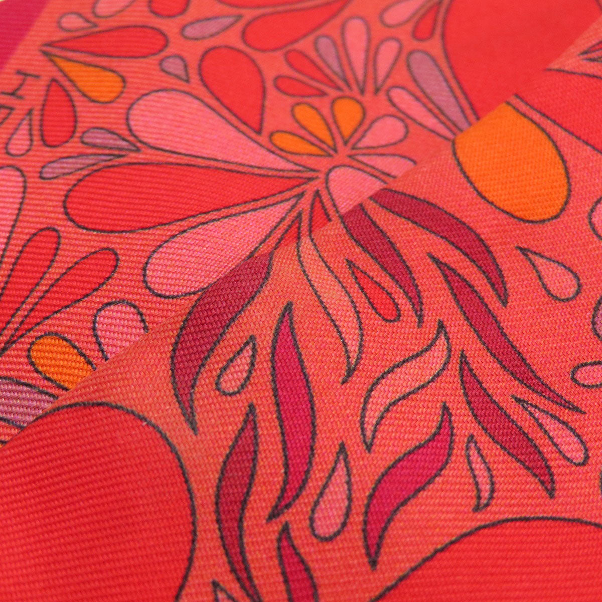 HERMES scarf silk Red Twilly Women Used