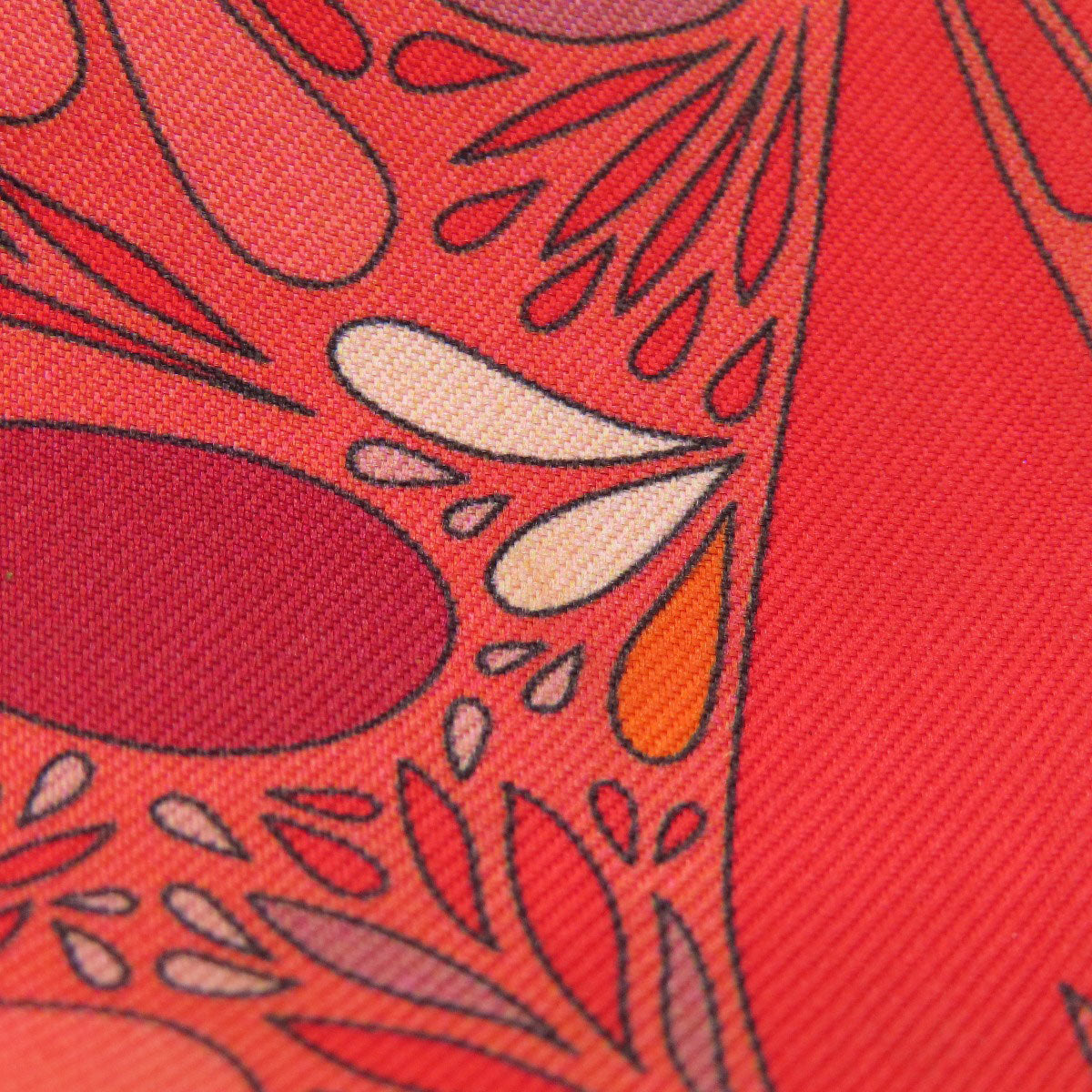 HERMES scarf silk Red Twilly Women Used