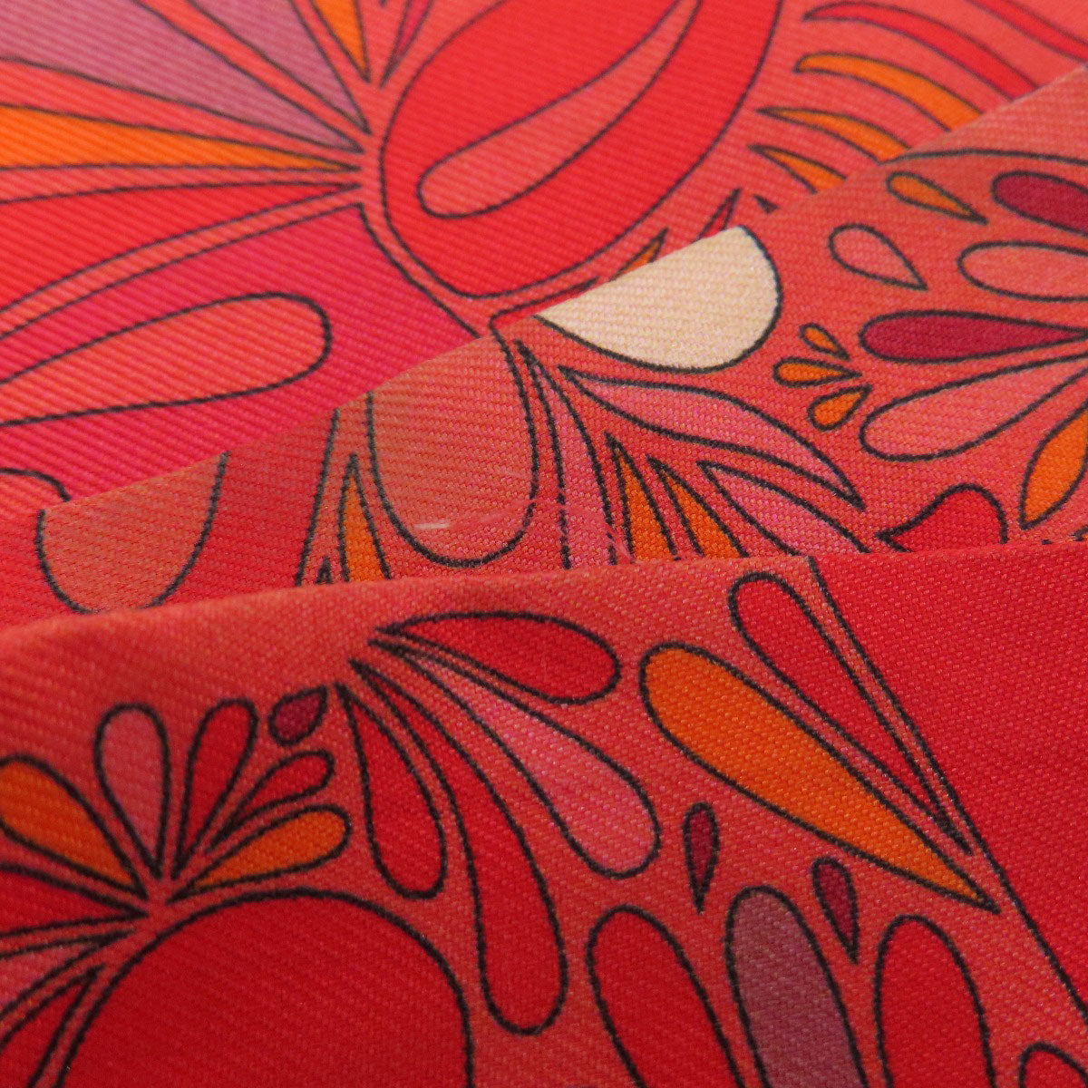 HERMES scarf silk Red Twilly Women Used