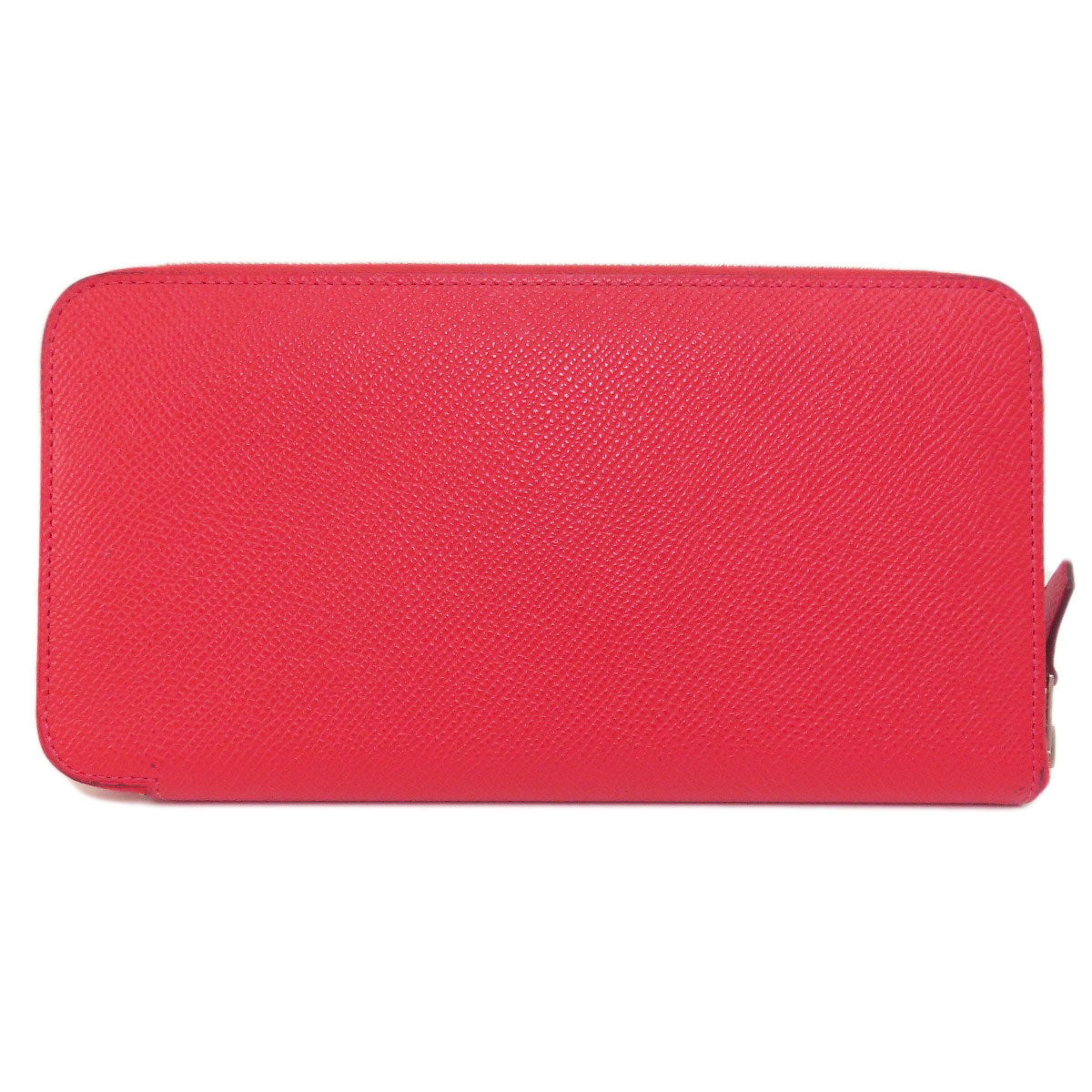HERMES Long Wallet Purse Epsom Red Azap Long Red SilverMetal