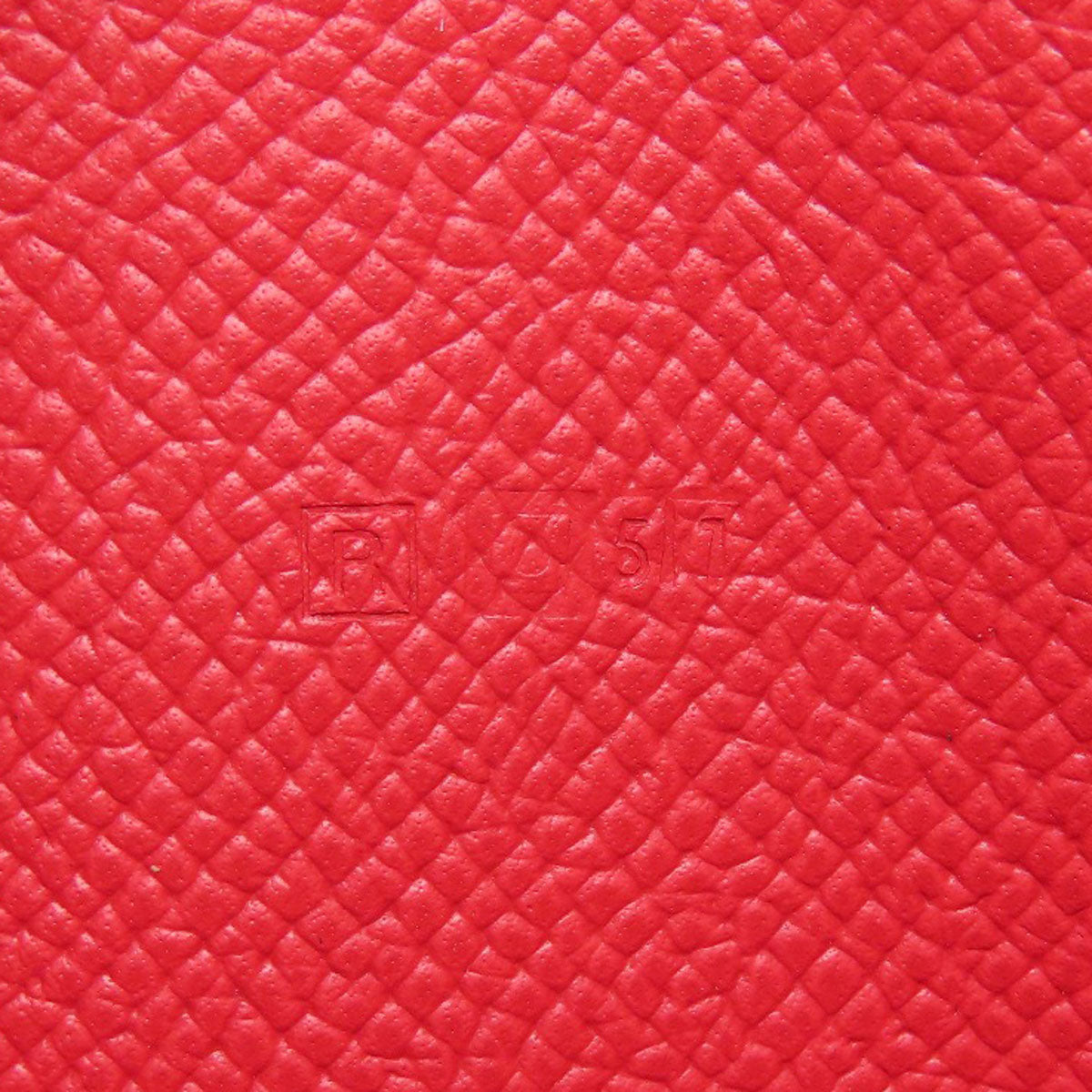 HERMES Long Wallet Purse Epsom Red Azap Long Red SilverMetal