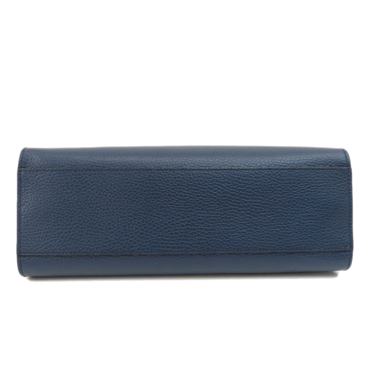 GUCCI Handbag 459076 Calfskin Navy Bamboo 2WAY Women Used