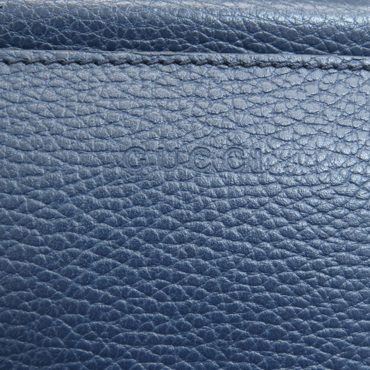 GUCCI Handbag 459076 Calfskin Navy Bamboo 2WAY Women Used