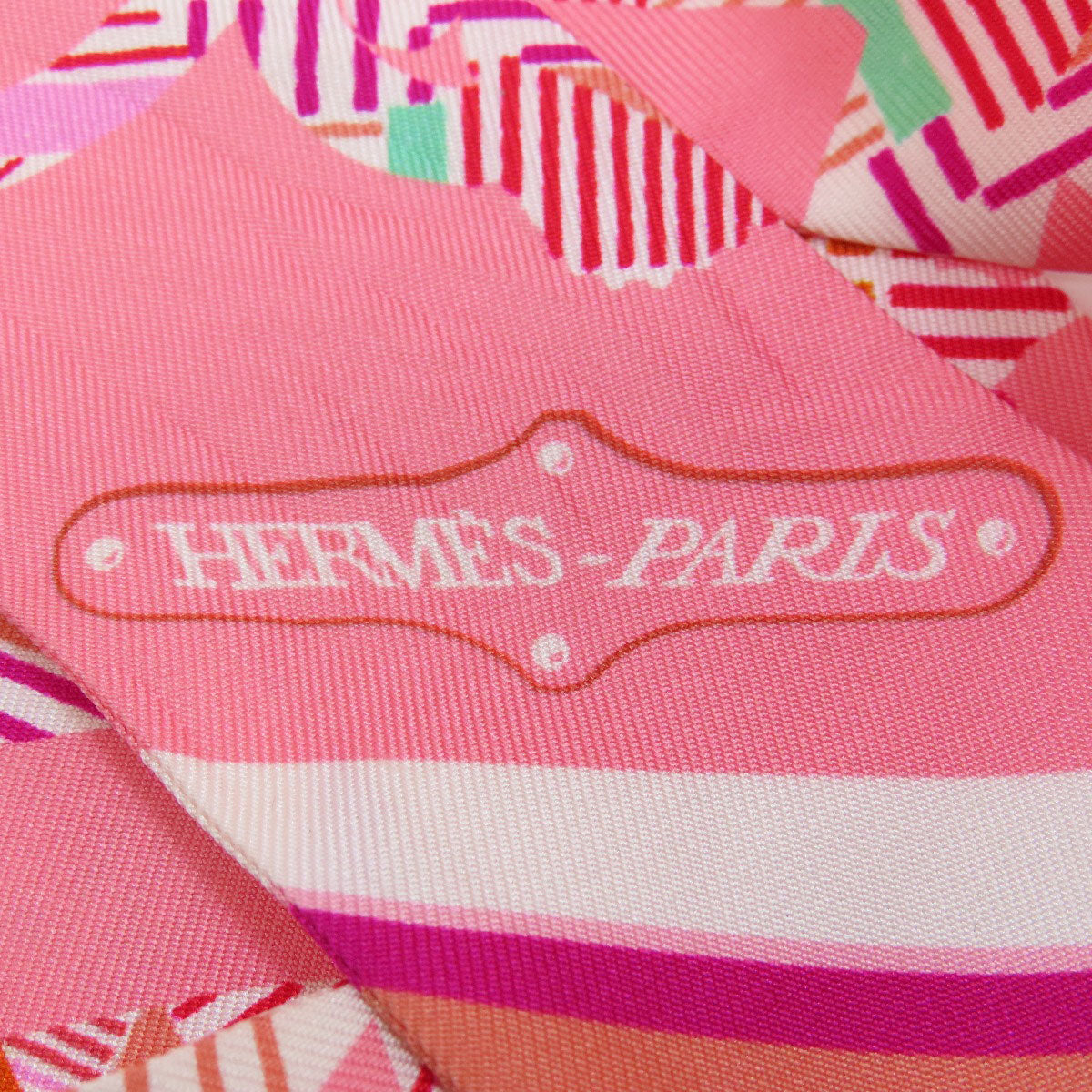 HERMES scarf silk pink Twilly Women Used