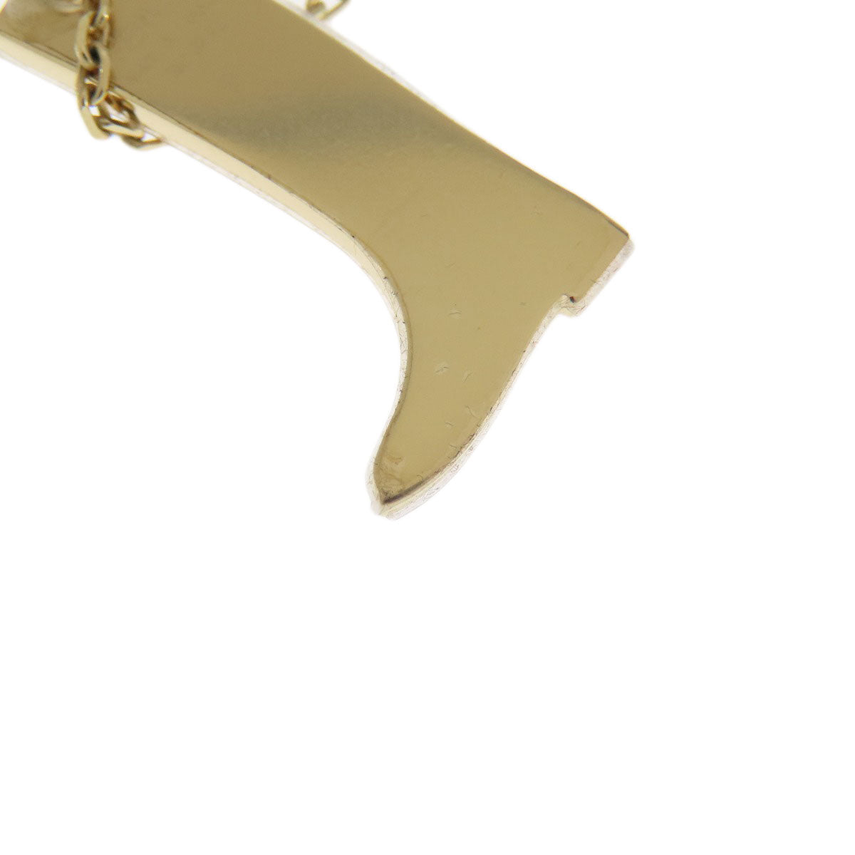 HERMES Necklace Metal, Buffalo Horn gold Amulet Marokiniye PM Women Used