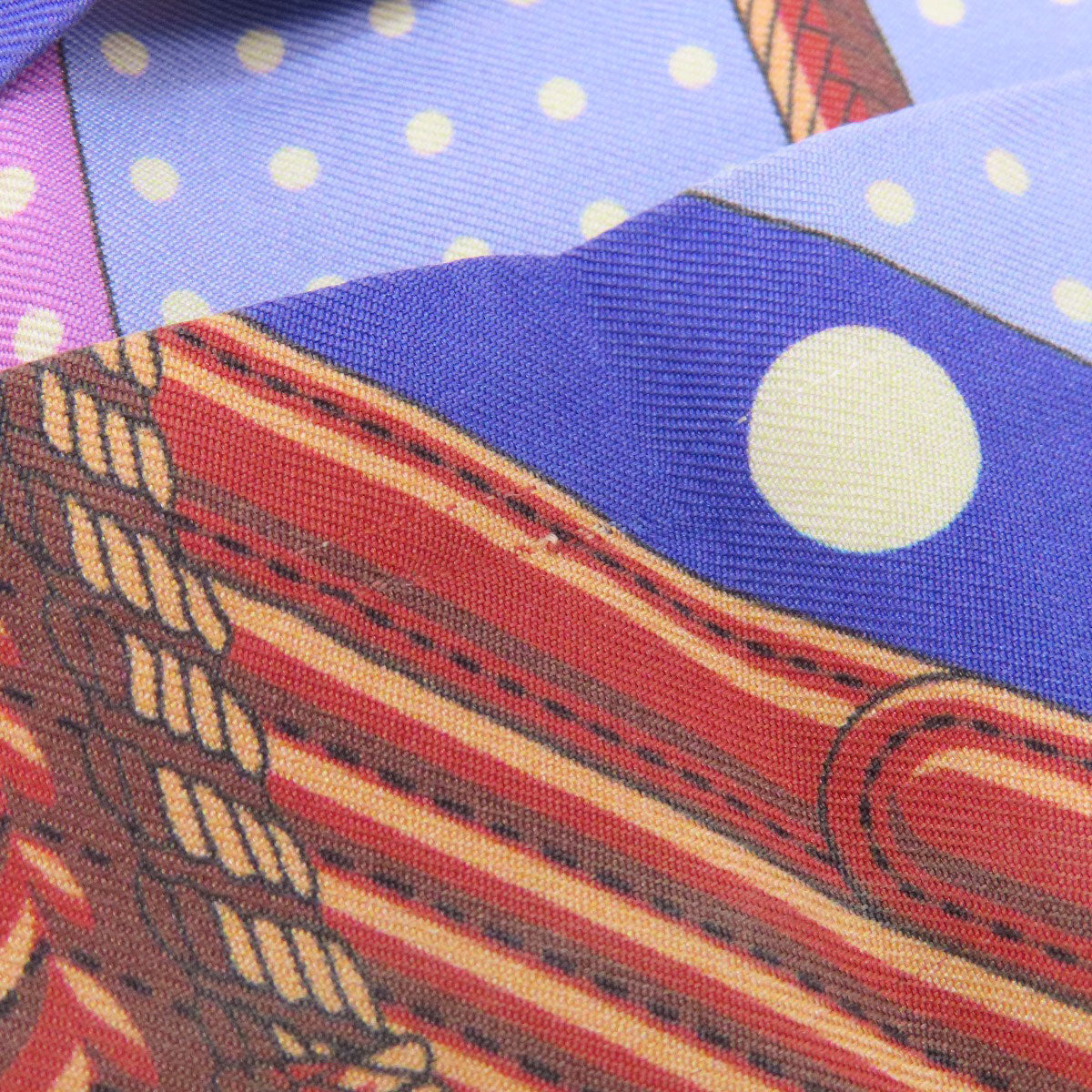 HERMES scarf silk purple Twilly Women Used