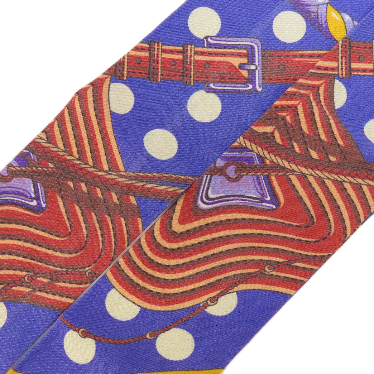 HERMES scarf silk purple Twilly Women Used