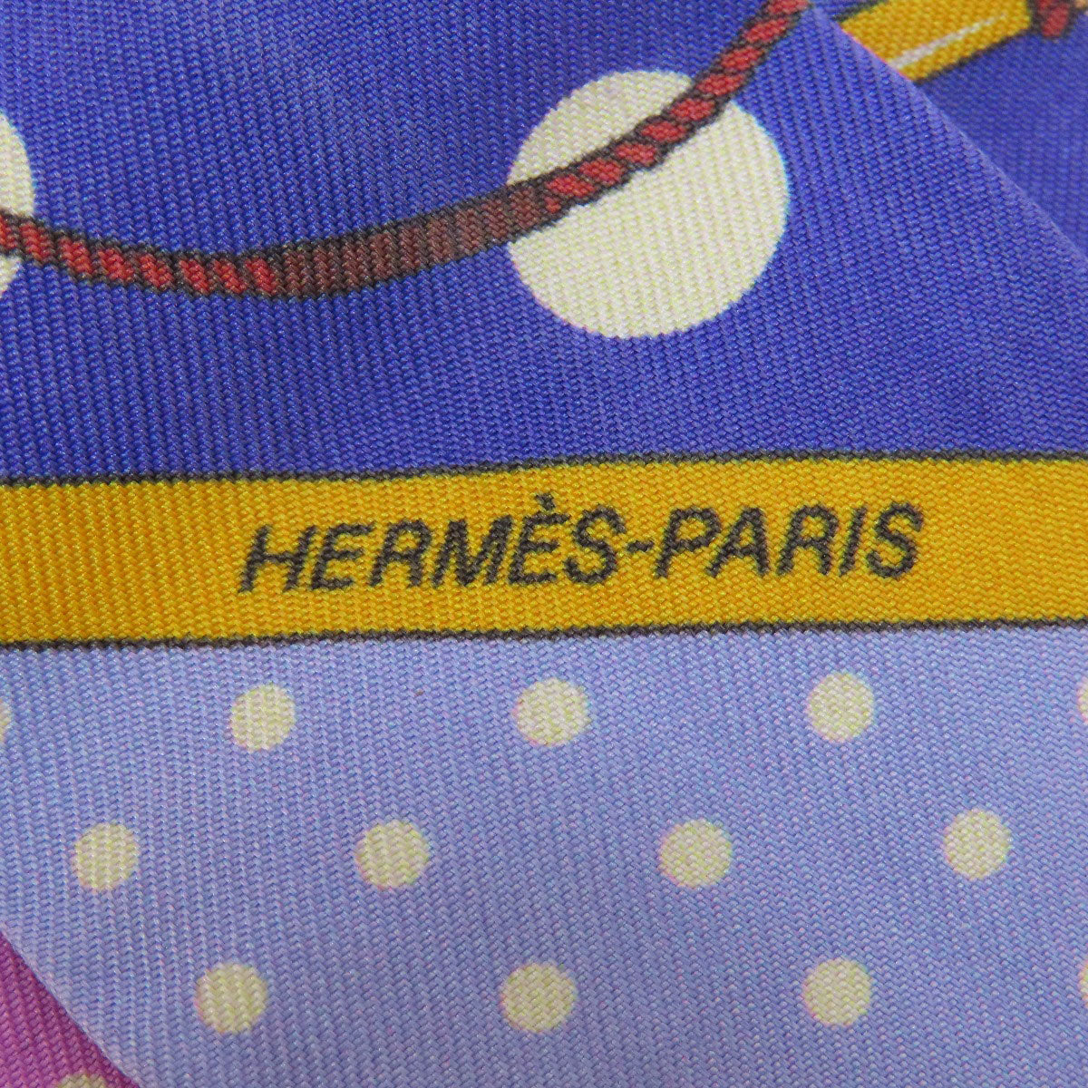 HERMES scarf silk purple Twilly Women Used