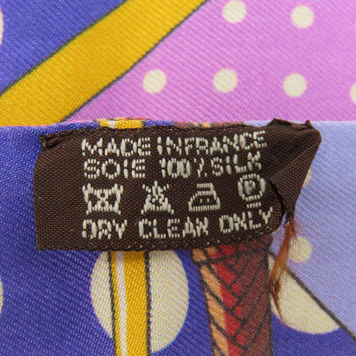 HERMES scarf silk purple Twilly Women Used