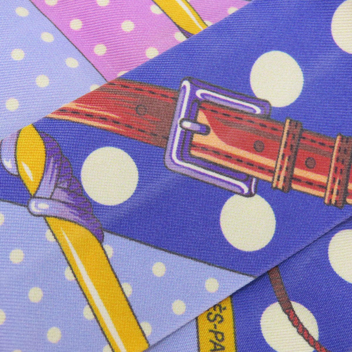 HERMES scarf silk purple Twilly Women Used