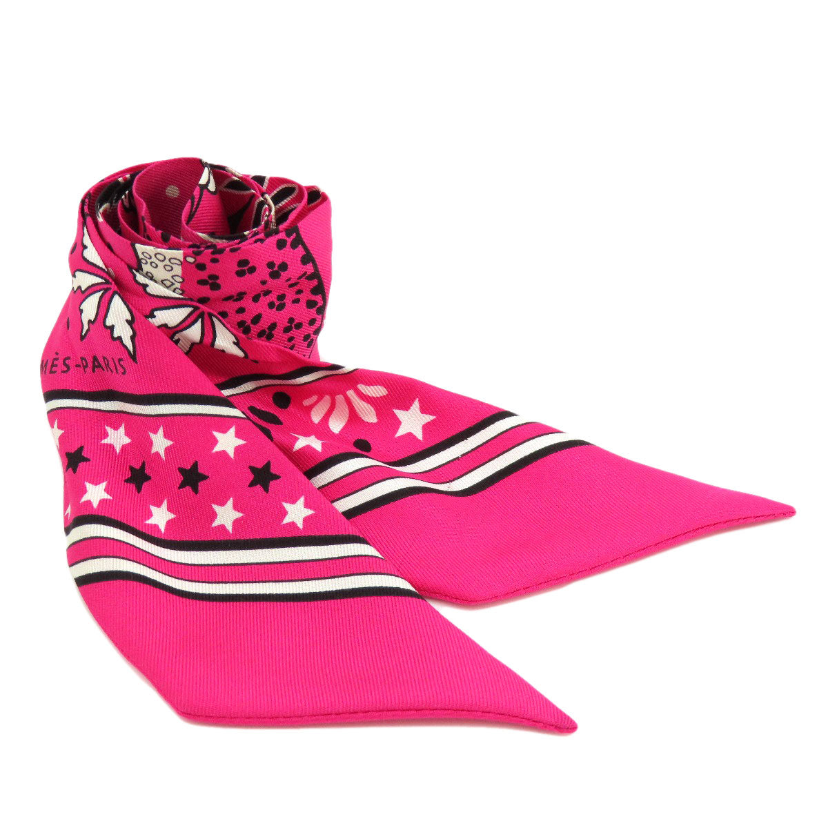 HERMES scarf silk pink Twilly Women Used
