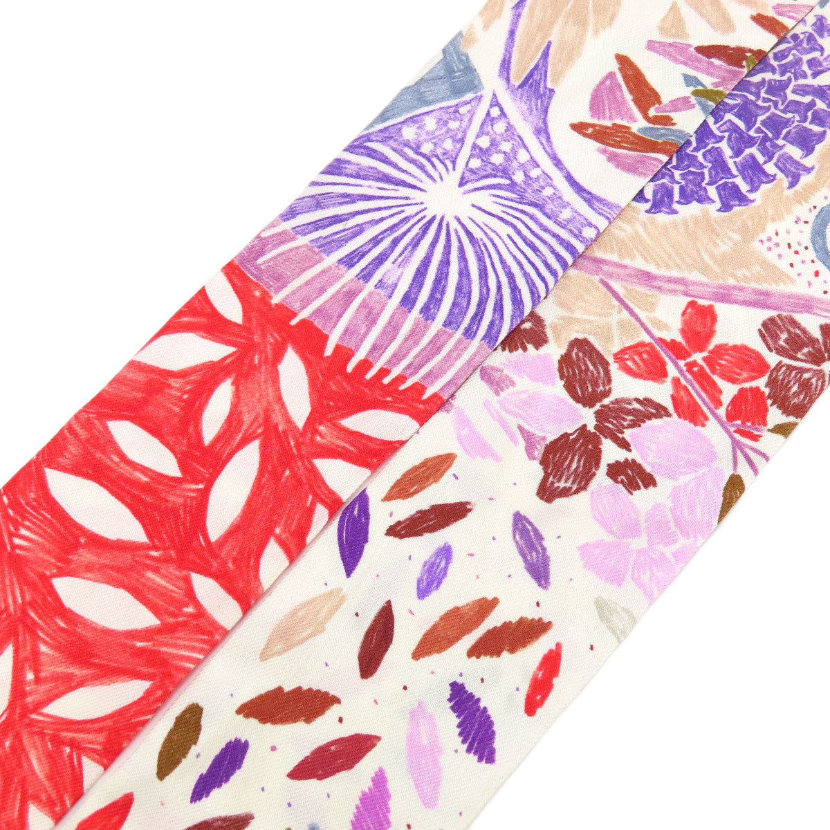 HERMES scarf silk Red Twilly Women Used