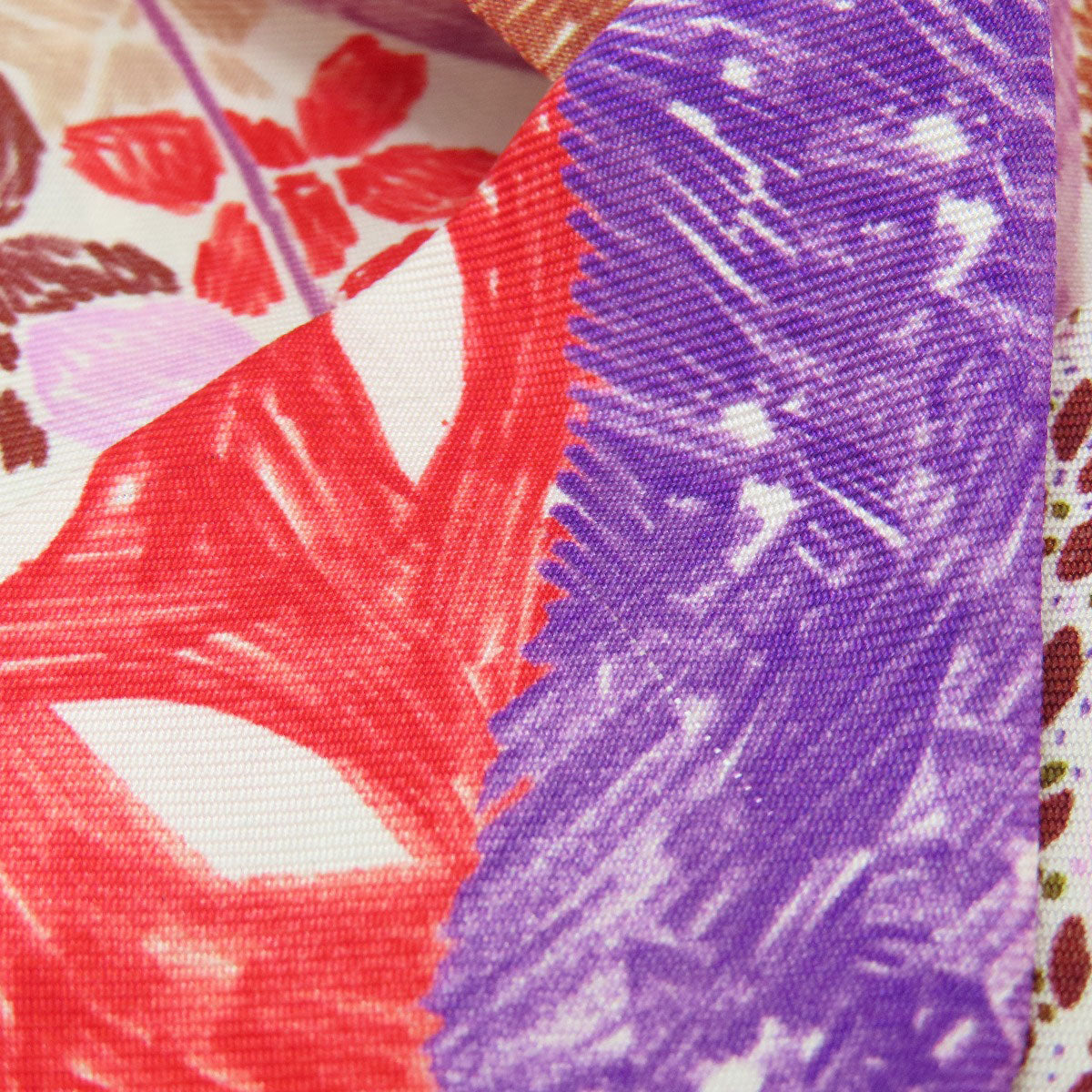 HERMES scarf silk Red Twilly Women Used