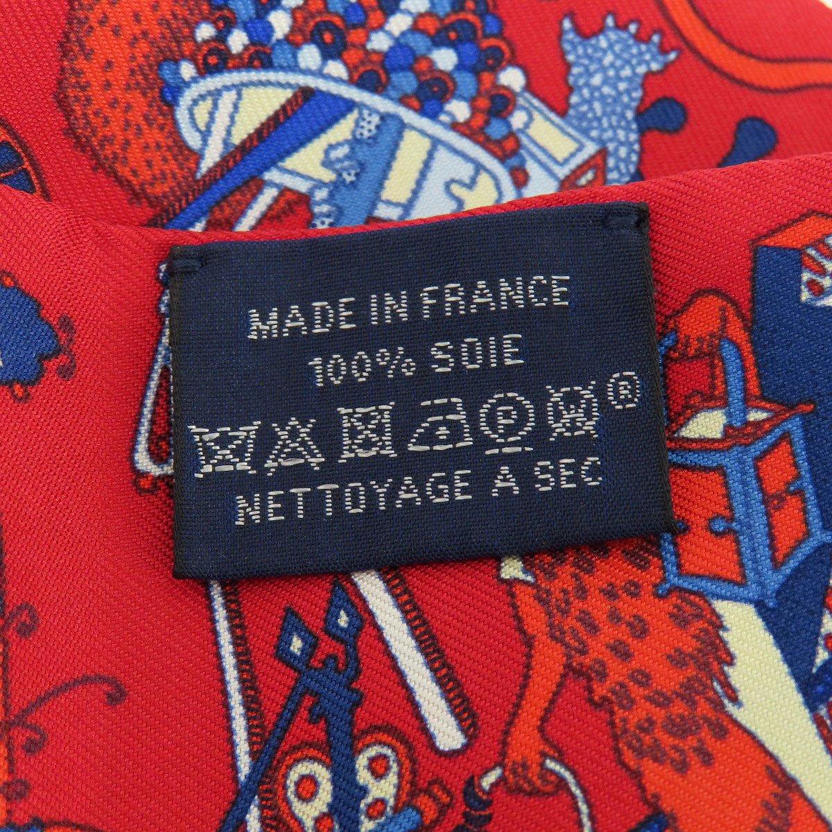 HERMES scarf silk Red Twilly Women Used
