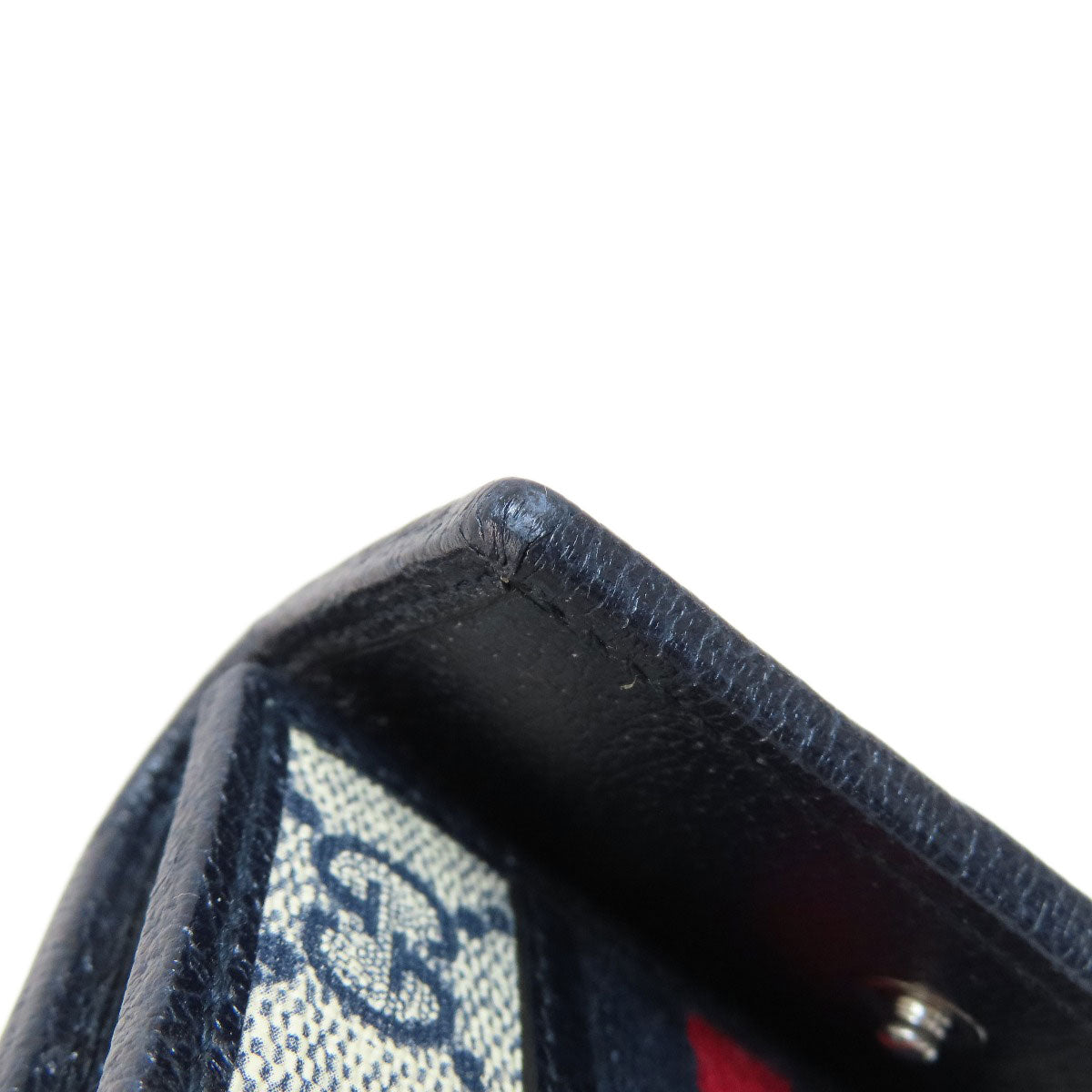 GUCCI Key case Key holder  603732 PVC Navy Ophidia GG