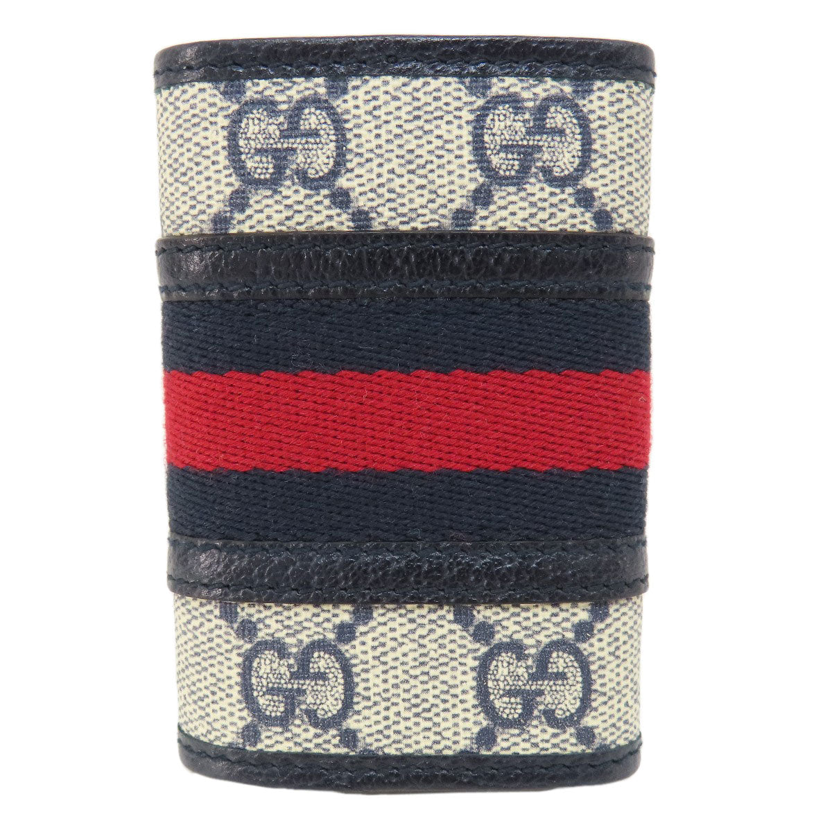 GUCCI Key case Key holder  603732 PVC Navy Ophidia GG
