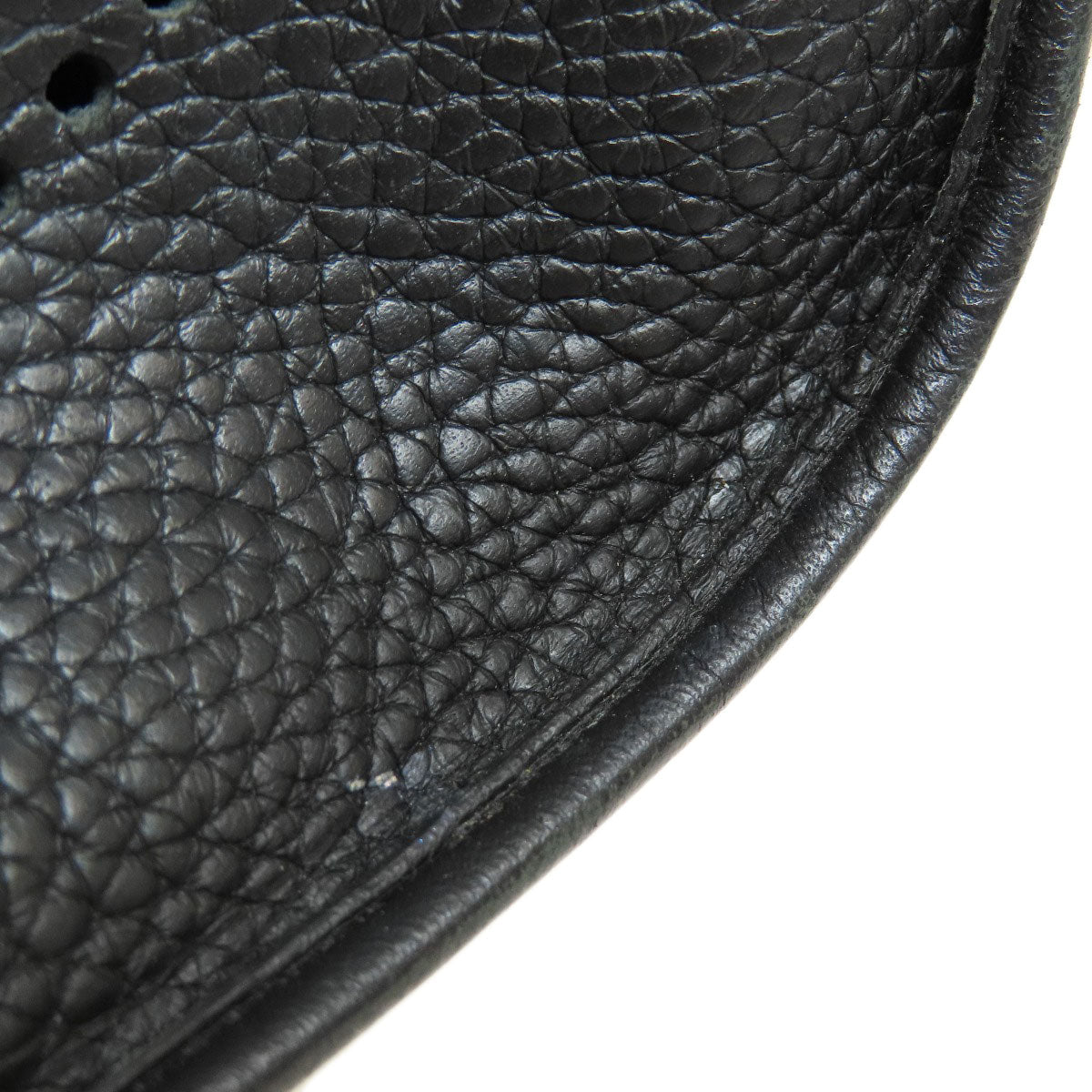HERMES Shoulder Bag Taurillon Clemence black Evelyn TPM Black Gold Metal Women Used