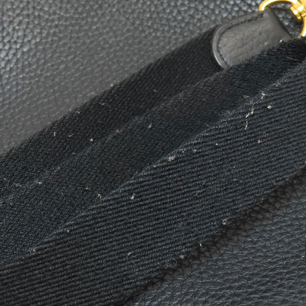 HERMES Shoulder Bag Taurillon Clemence black Evelyn TPM Black Gold Metal Women Used