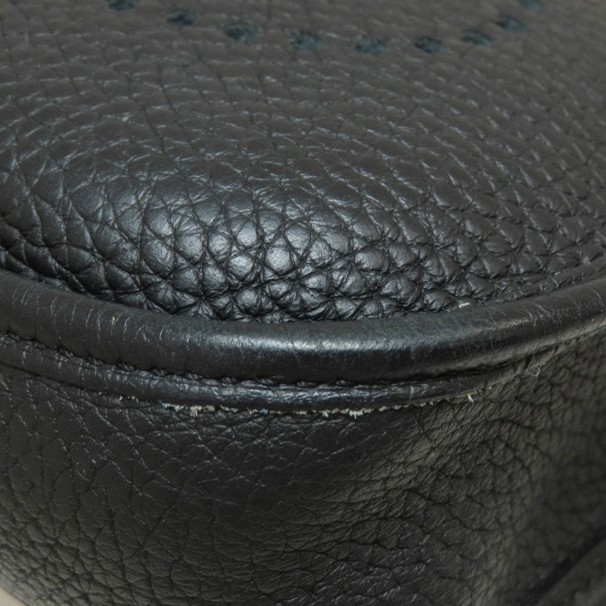 HERMES Shoulder Bag Taurillon Clemence black Evelyn TPM Black Gold Metal Women Used