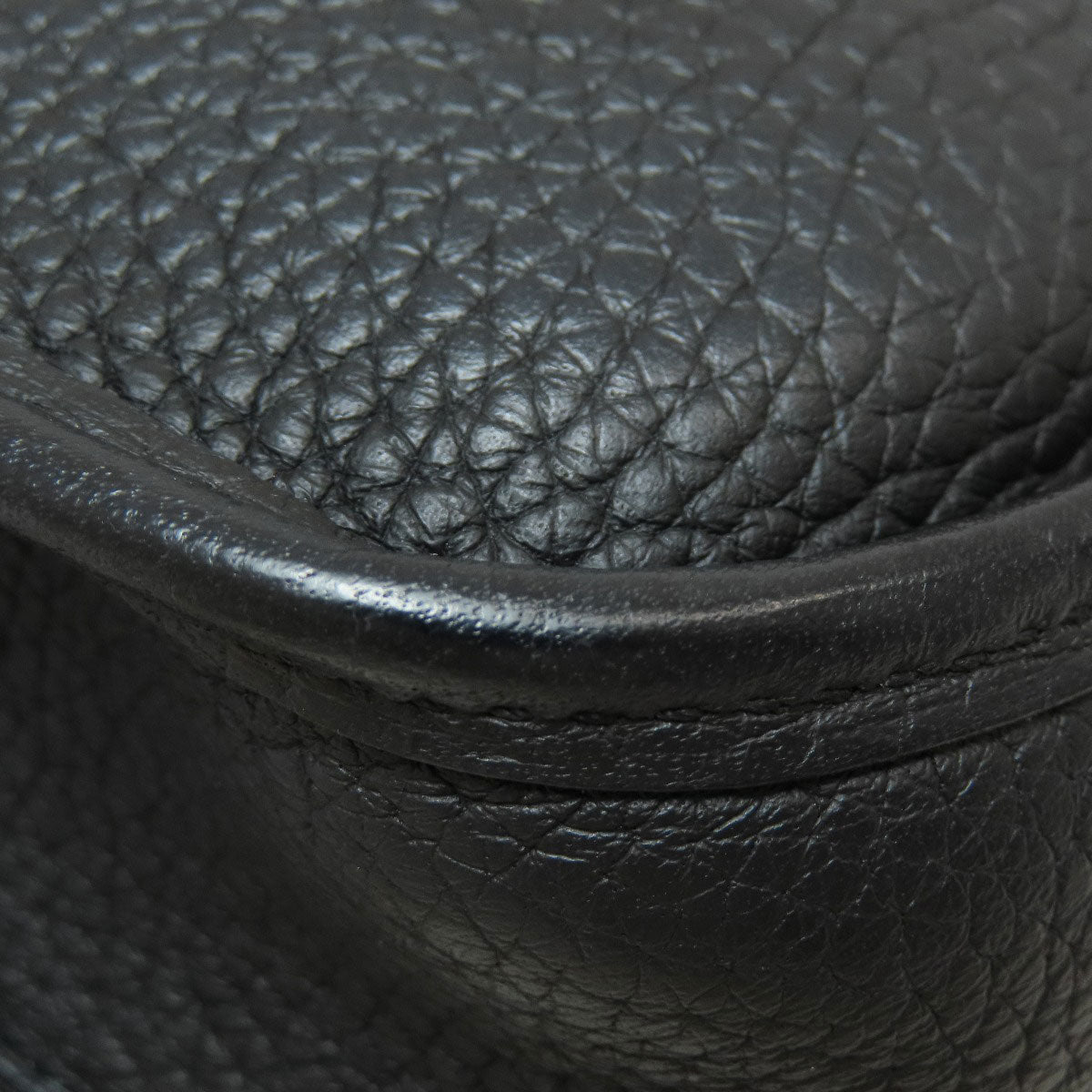 HERMES Shoulder Bag Taurillon Clemence black Evelyn TPM Black Gold Metal Women Used