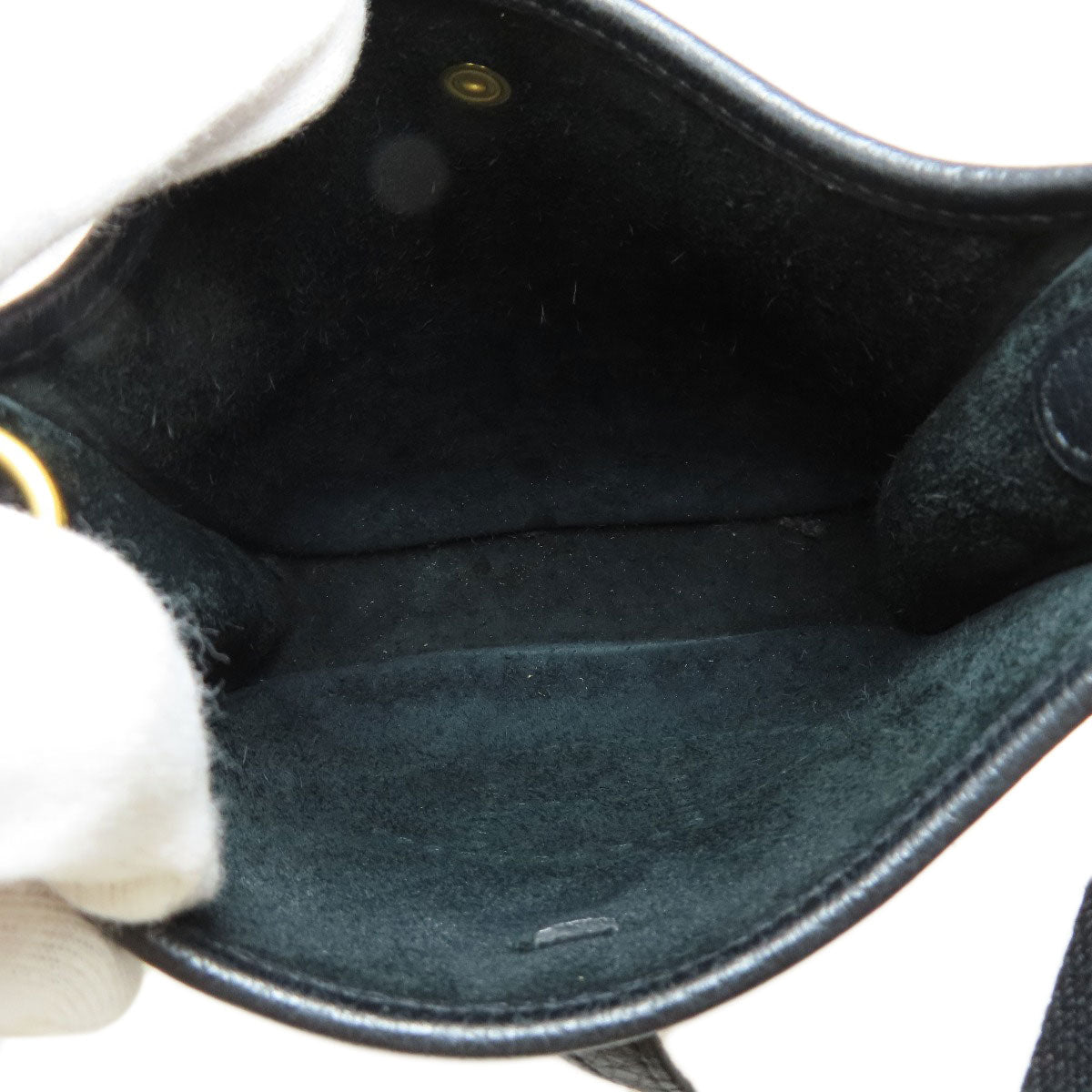 HERMES Shoulder Bag Taurillon Clemence black Evelyn TPM Black Gold Metal Women Used