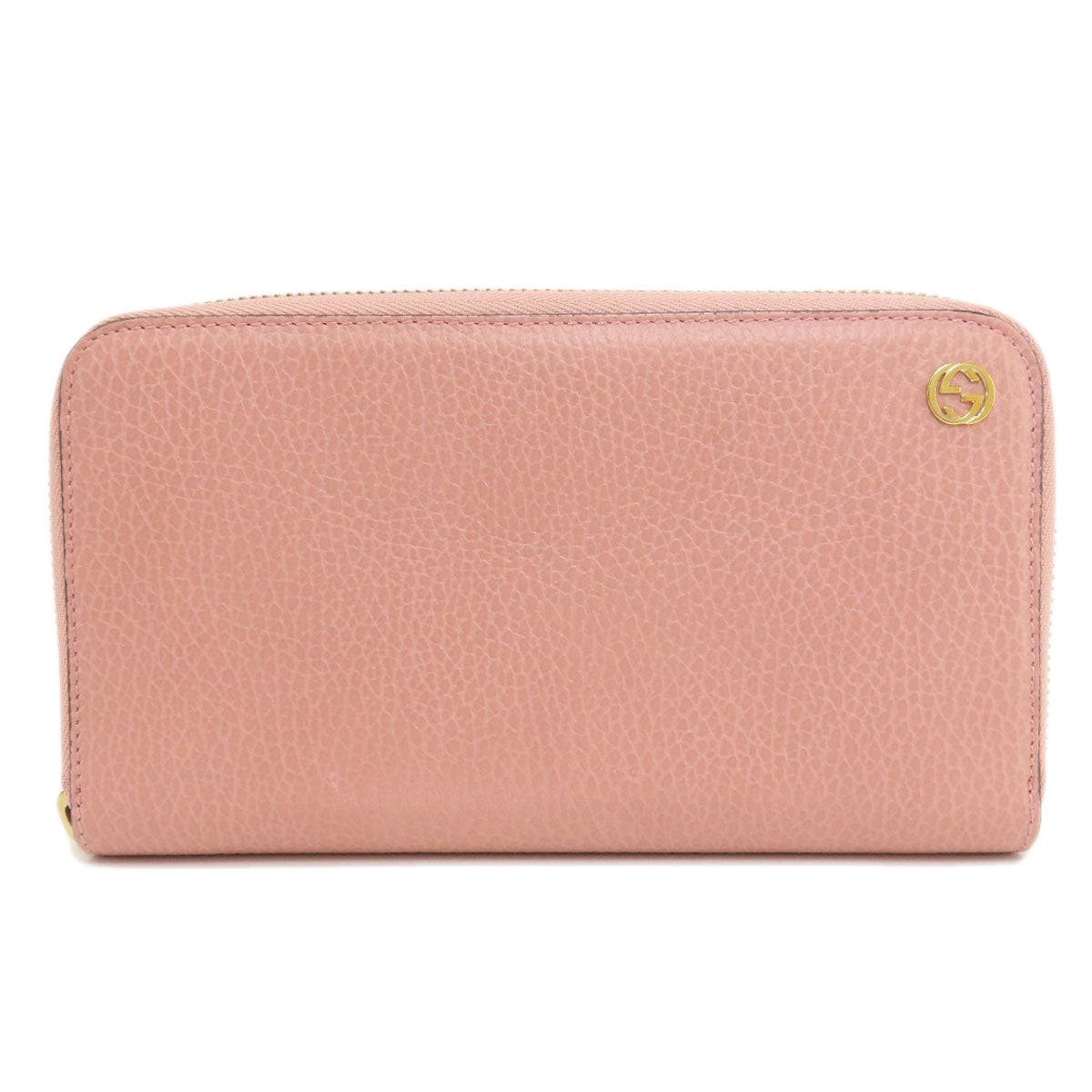 GUCCI Long Wallet Purse 449347 leather pink Interlocking G