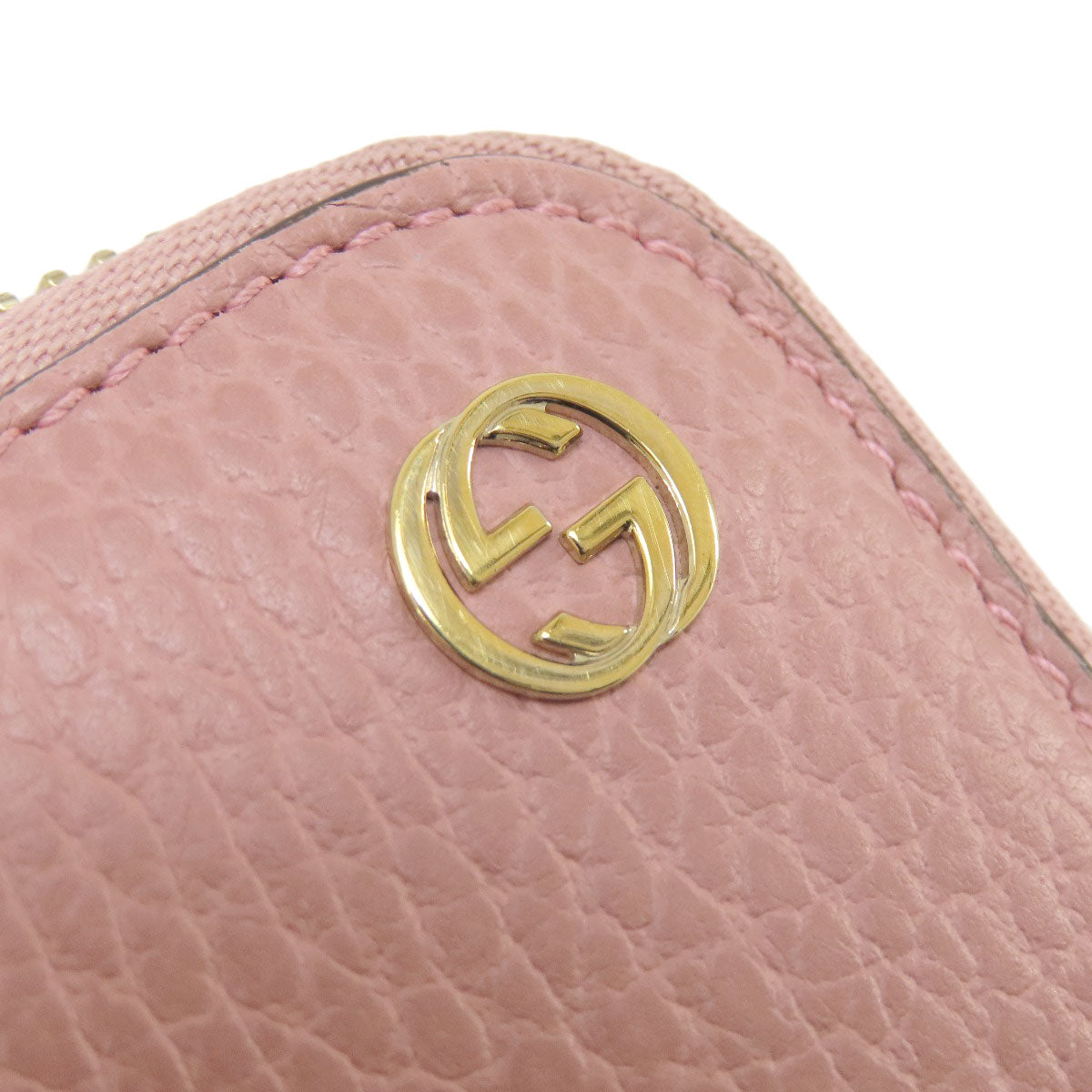 GUCCI Long Wallet Purse 449347 leather pink Interlocking G
