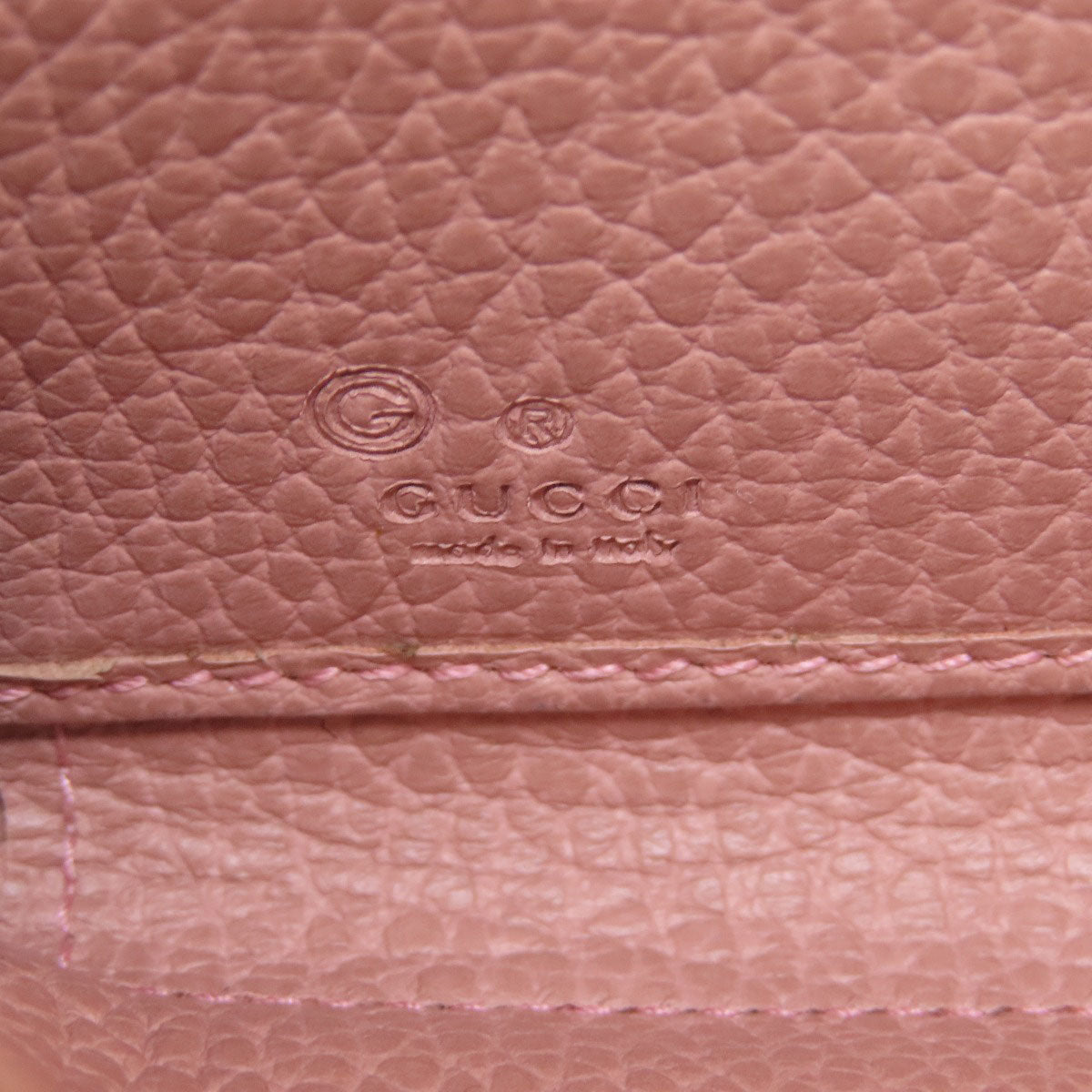 GUCCI Long Wallet Purse 449347 leather pink Interlocking G