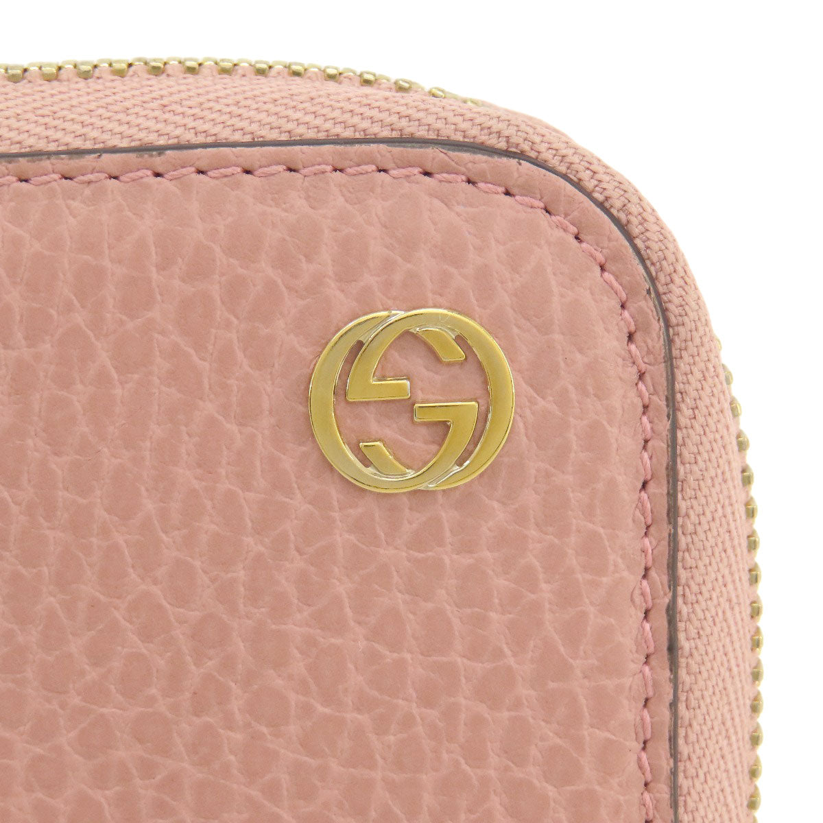 GUCCI Long Wallet Purse 449347 leather pink Interlocking G